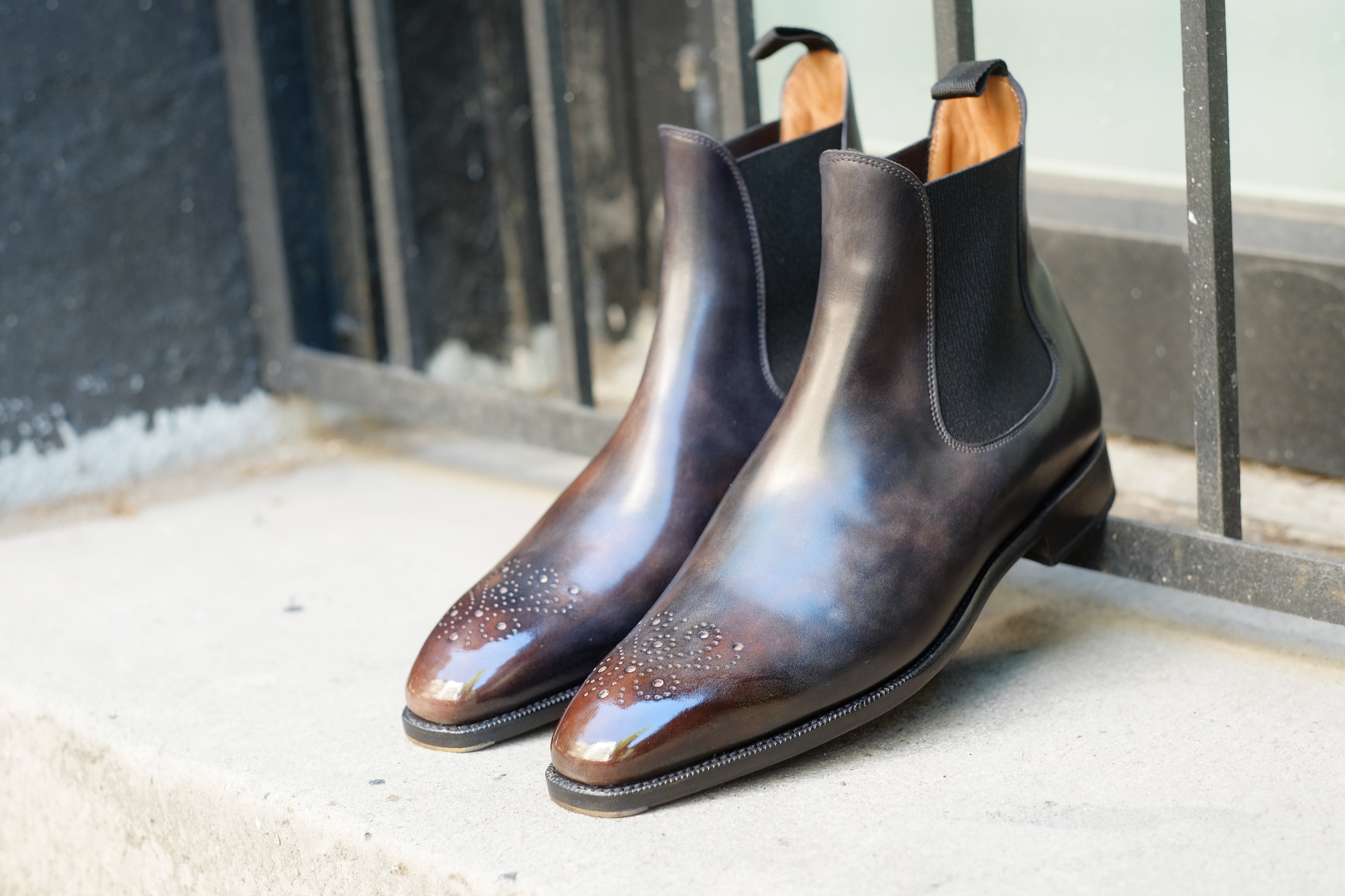 Patina Golem - MTO - Highland-Made To Order Chelsea Boots-J.FitzPatrick Footwear