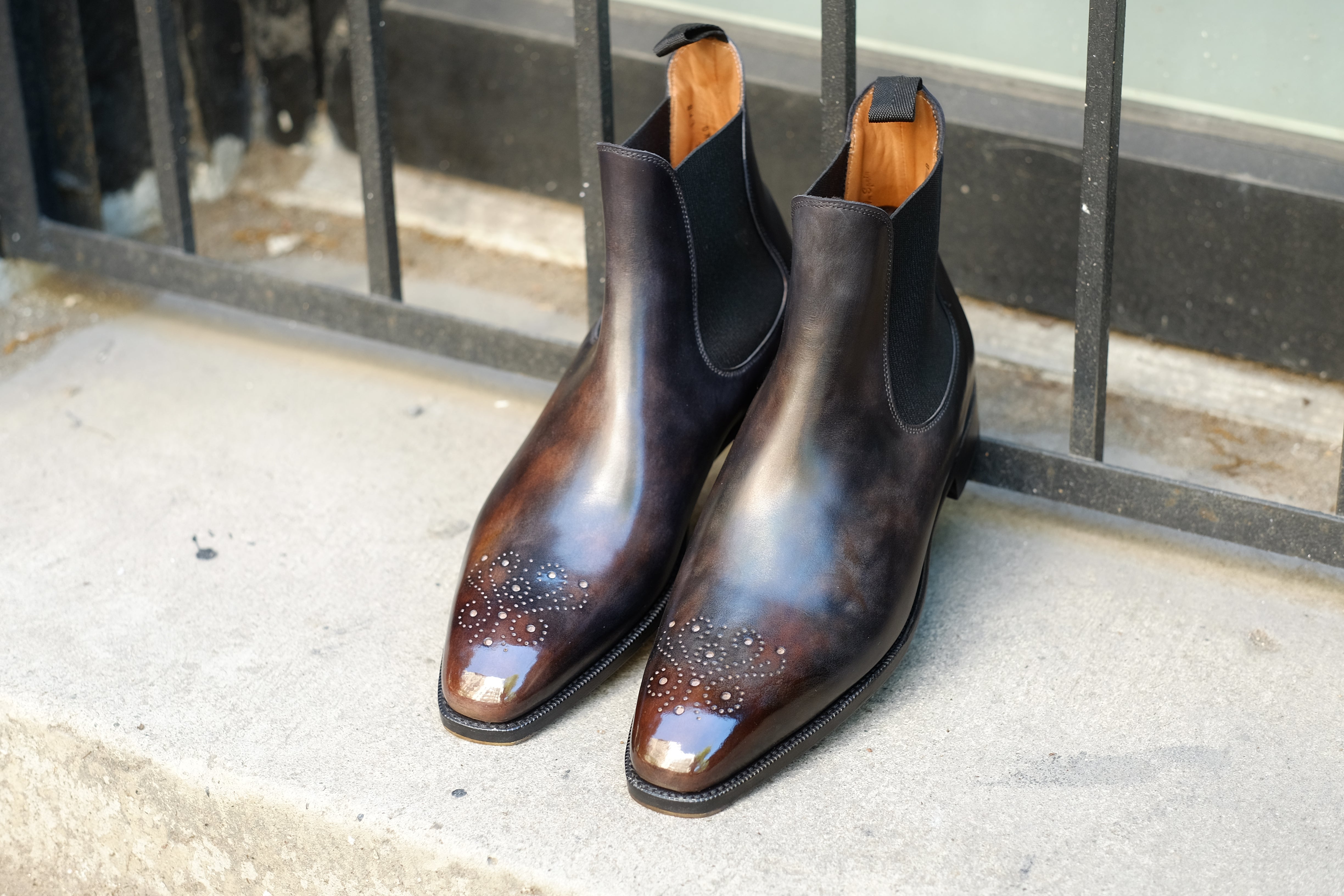 Patina Golem - MTO - Highland-Made To Order Chelsea Boots-J.FitzPatrick Footwear