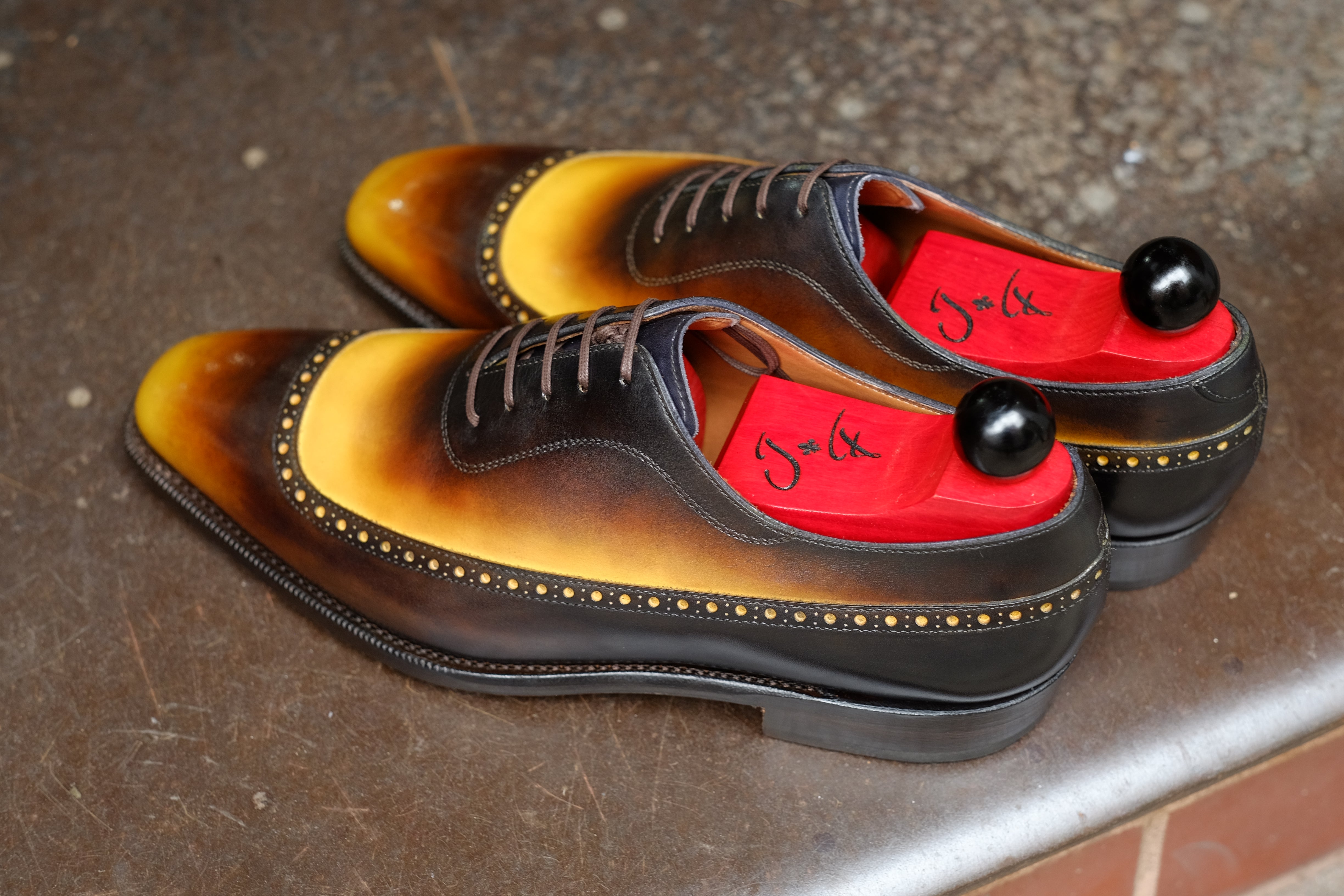 Patina Honeybee - MTO - Sebastien-Made To Order Oxfords Custom Patina-J.FitzPatrick Footwear