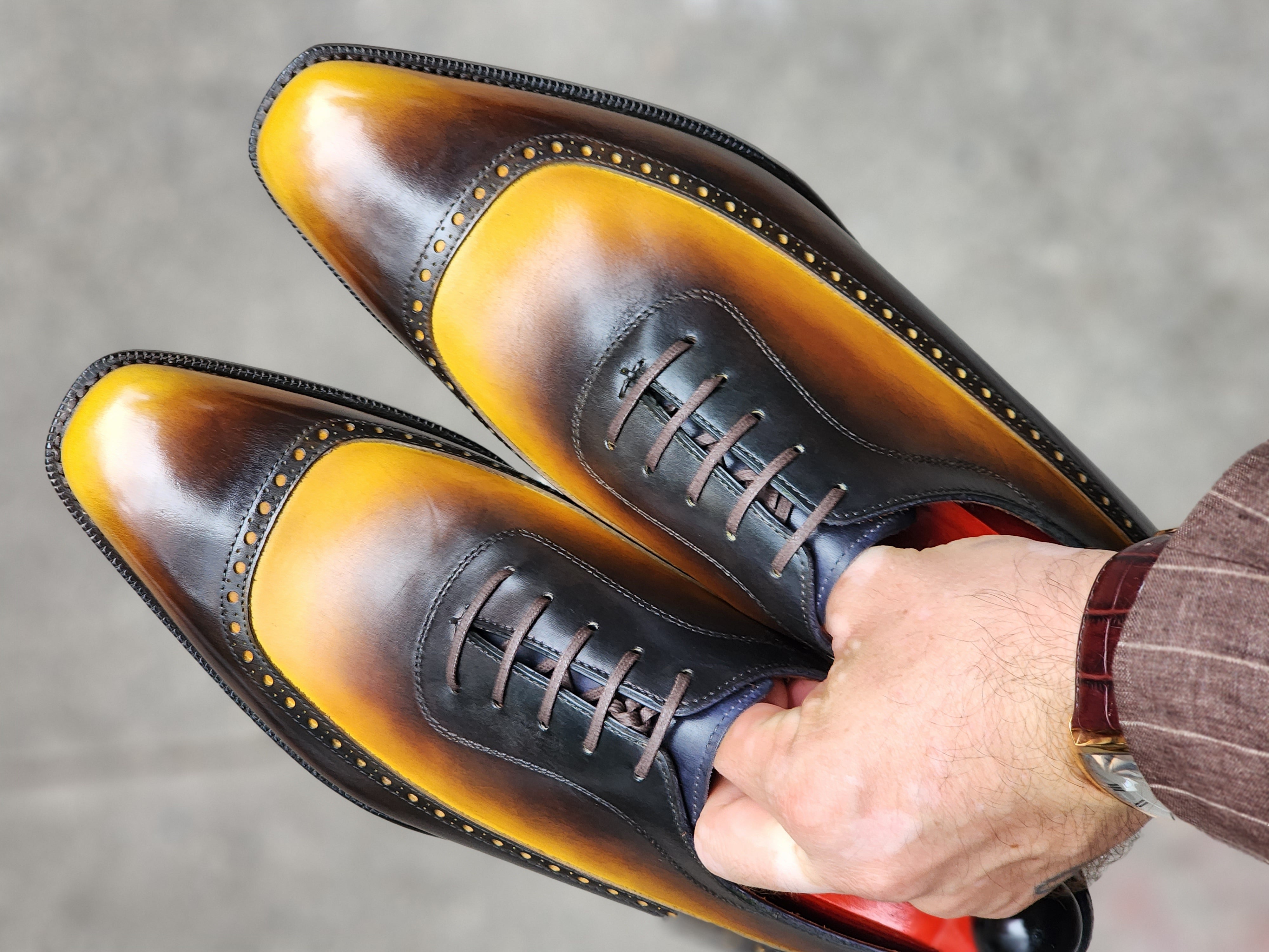 Patina Honeybee - MTO - Sebastien-Made To Order Oxfords Custom Patina-J.FitzPatrick Footwear