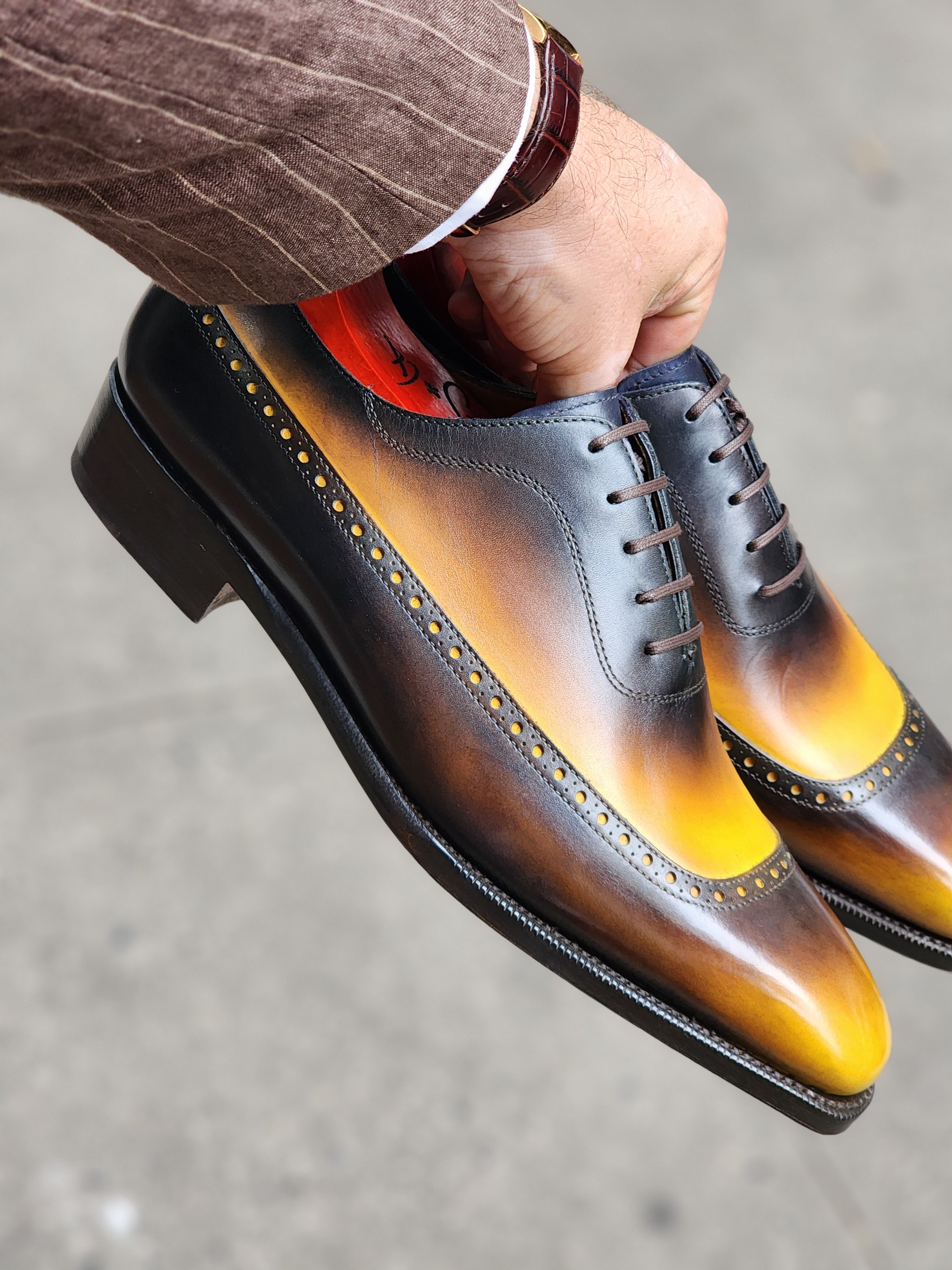Patina Honeybee - MTO - Sebastien-Made To Order Oxfords Custom Patina-J.FitzPatrick Footwear