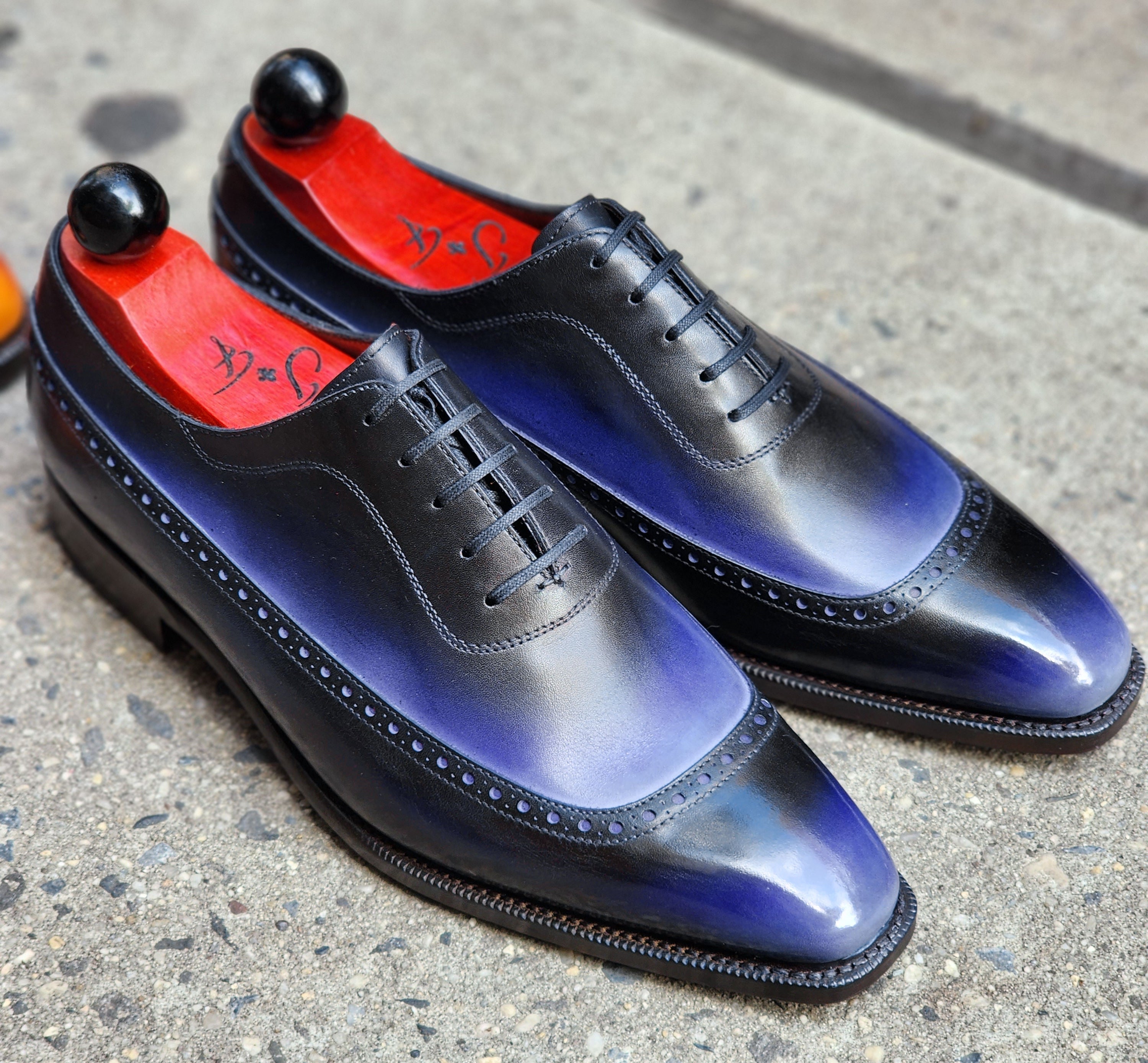Patina Lapis Lazuli - MTO - Sebastien-Made To Order Oxfords Custom Patina-J.FitzPatrick Footwear