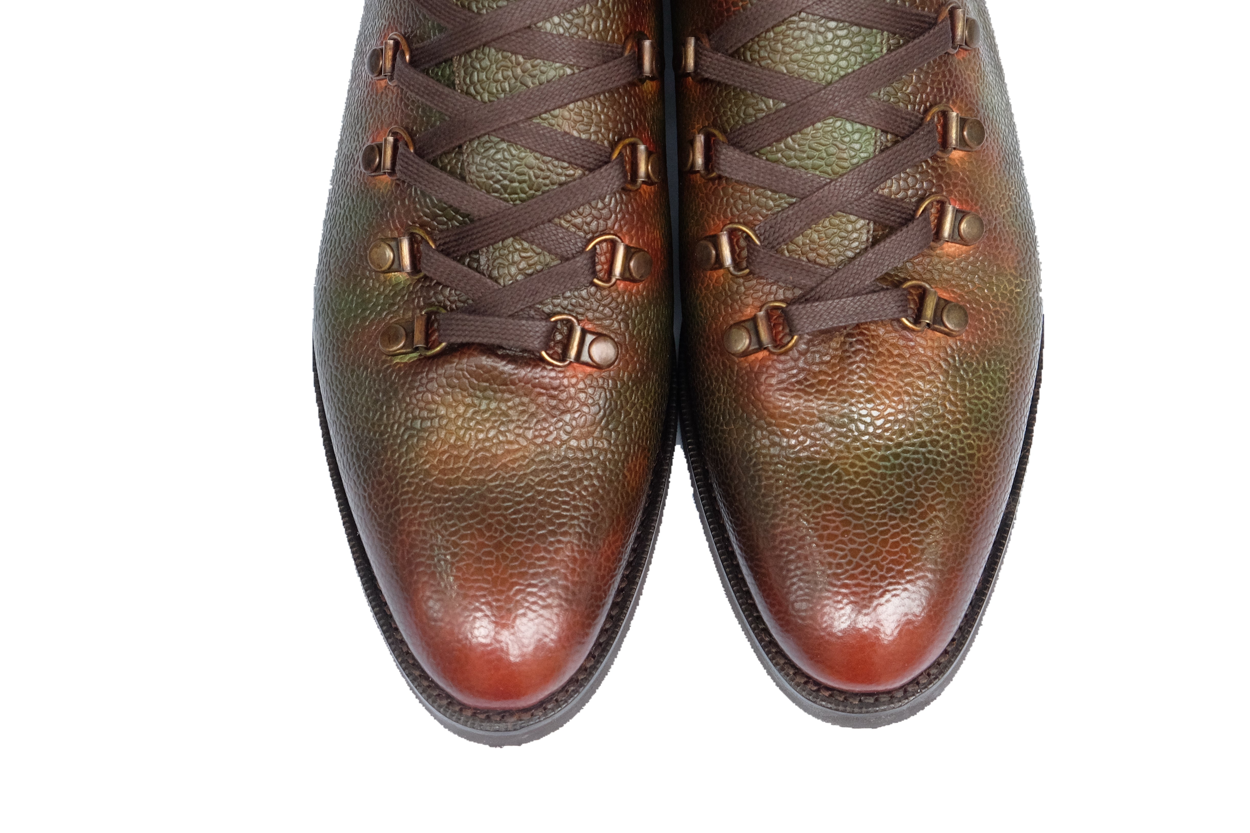 Patina Petrol Forest - MTO - Snoqualmie - TMG Last - City Rubber Sole-Made To Order Alpine Hiker Boots-J.FitzPatrick Footwear