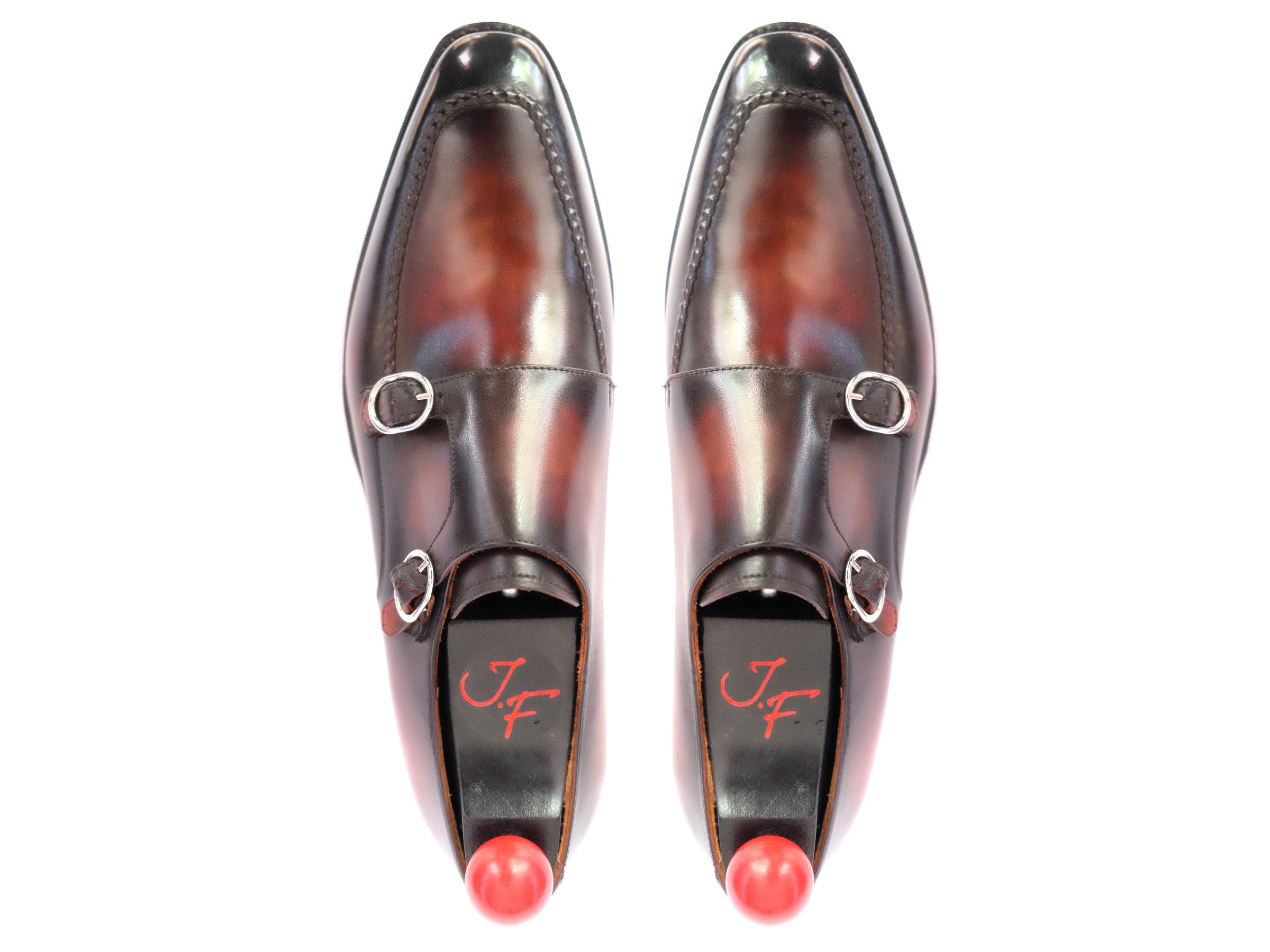 Patina Phoenix - MTO - Montlake - LPB Last-Made To Order Double Monkstrap Hand Stitched Custom Patina-J.FitzPatrick Footwear