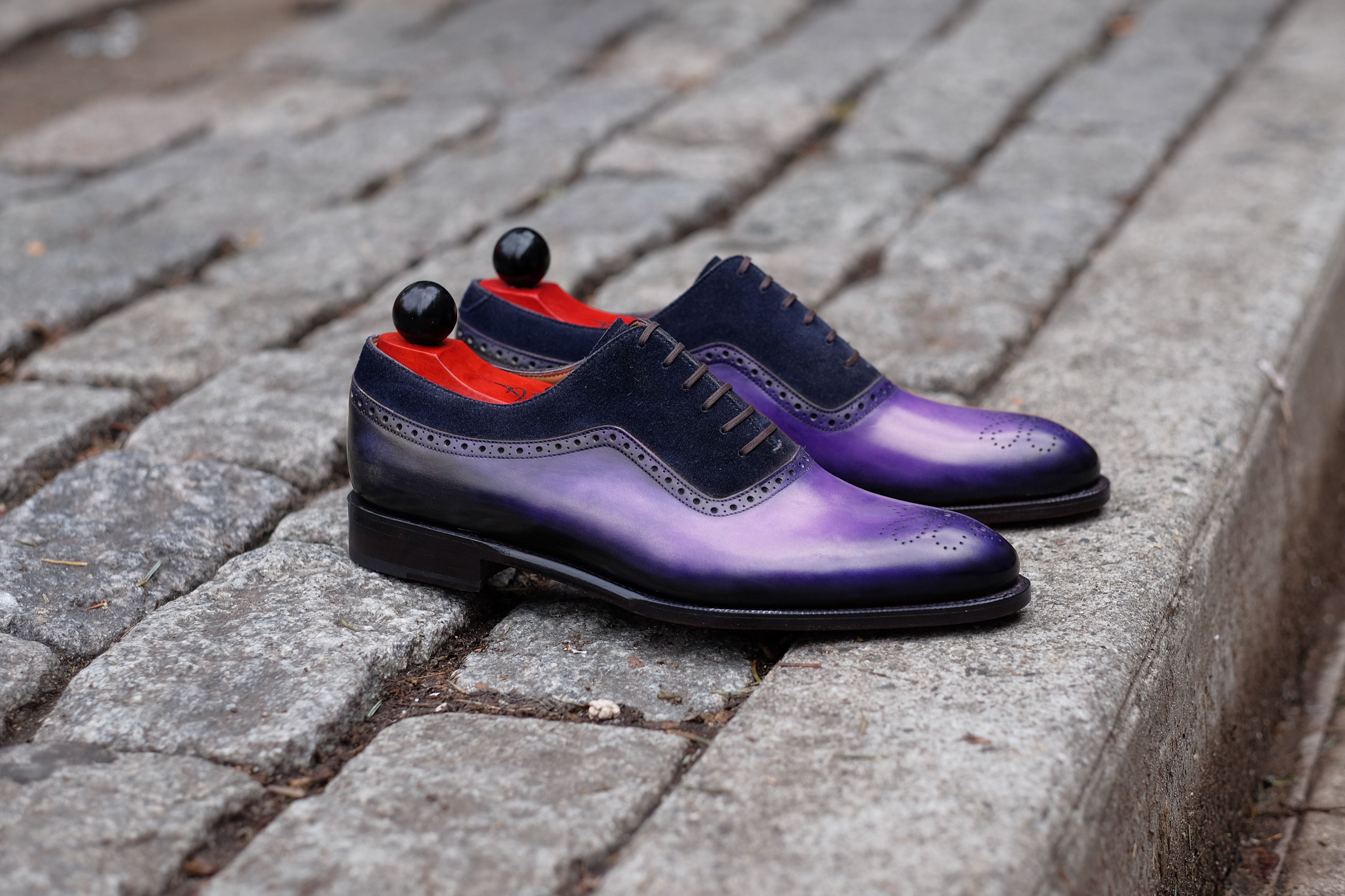 Patina Purple Sunset - MTO - Roosevelt-Made To Order Oxfords Custom Patina-J.FitzPatrick Footwear