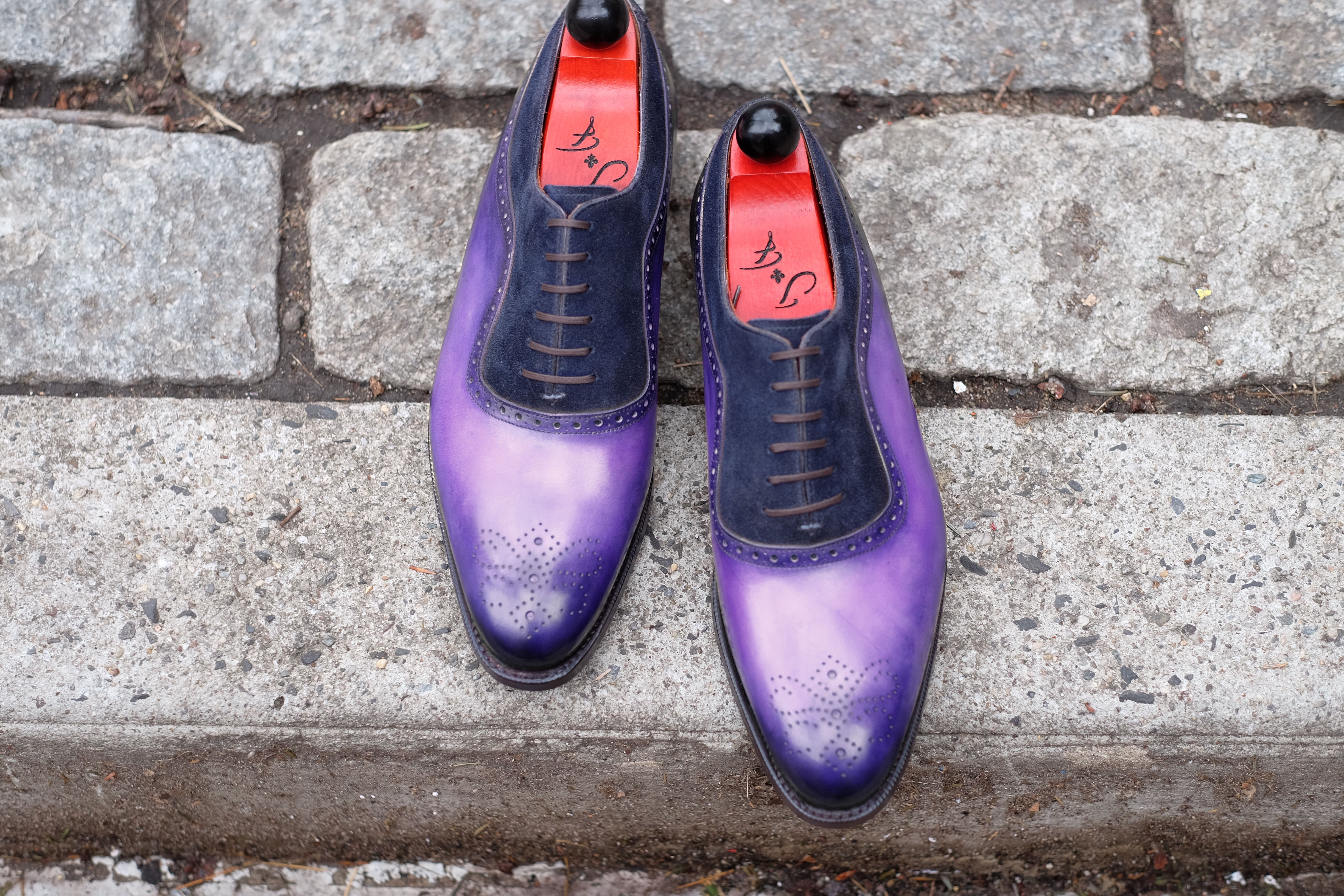 Patina Purple Sunset - MTO - Roosevelt-Made To Order Oxfords Custom Patina-J.FitzPatrick Footwear