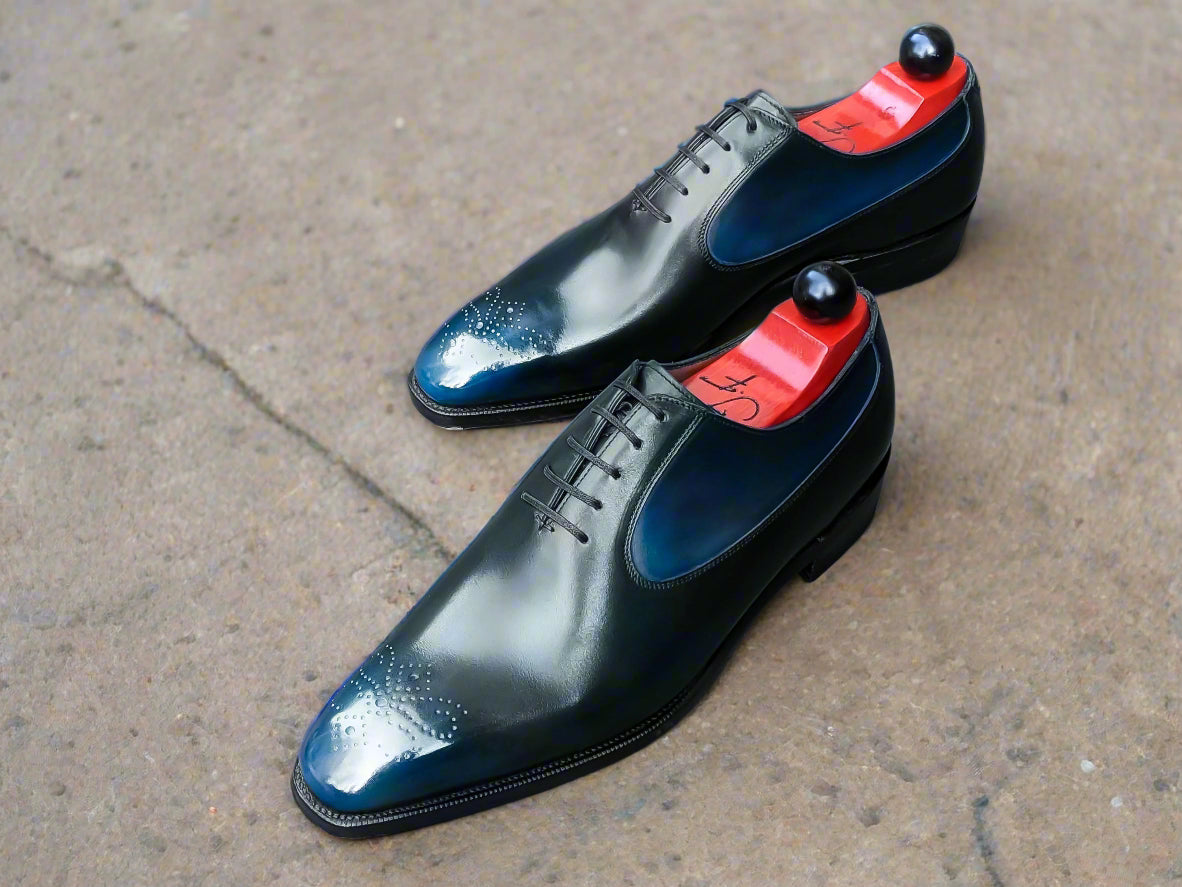 Patina Reverse Lapis Lazuli - MTO - Tacoma-Made To Order Oxfords Custom Patina-J.FitzPatrick Footwear