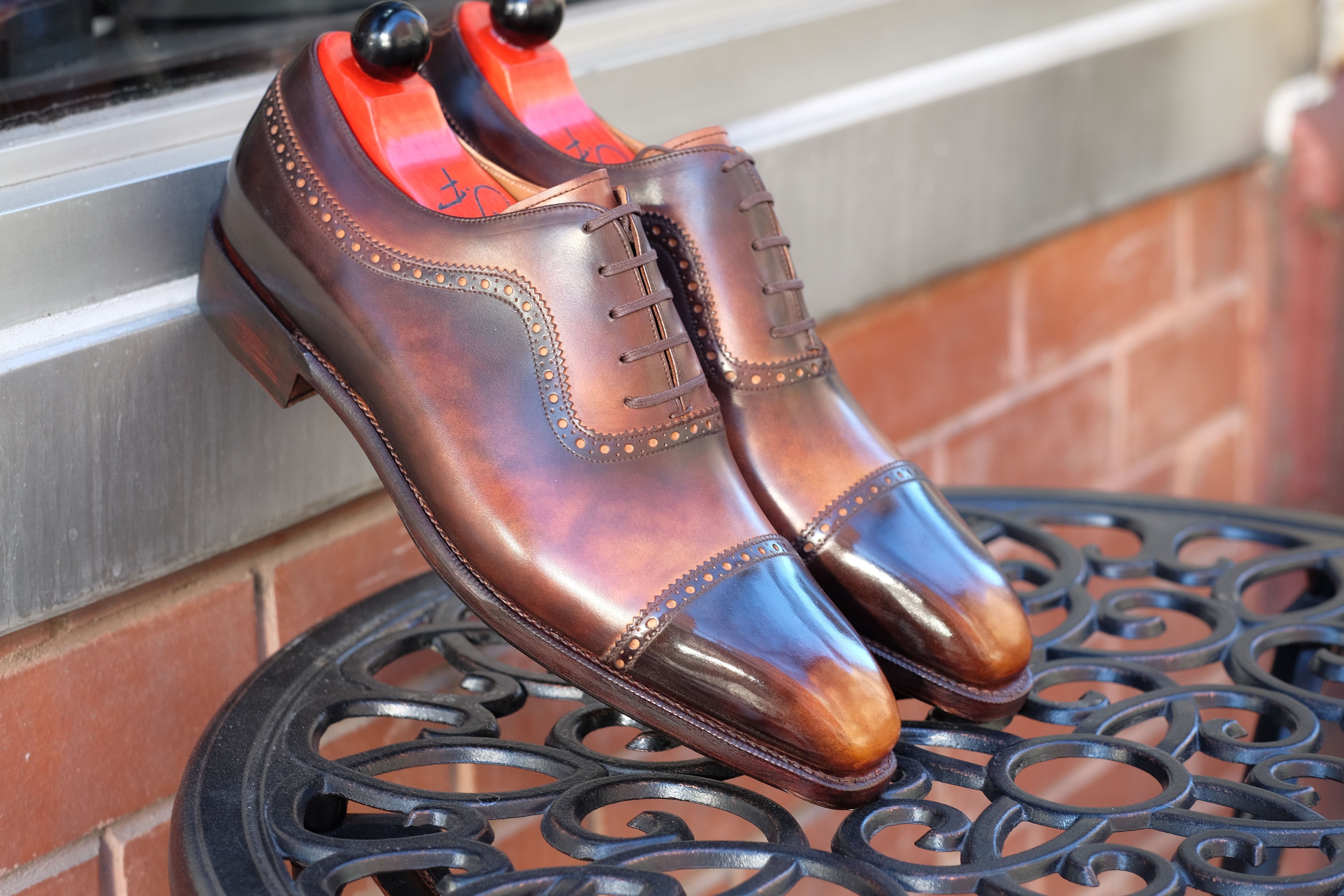 Patina Reverse Tiger's Eye - MTO - Palacio-Made To Order Oxfords Custom Patina-J.FitzPatrick Footwear