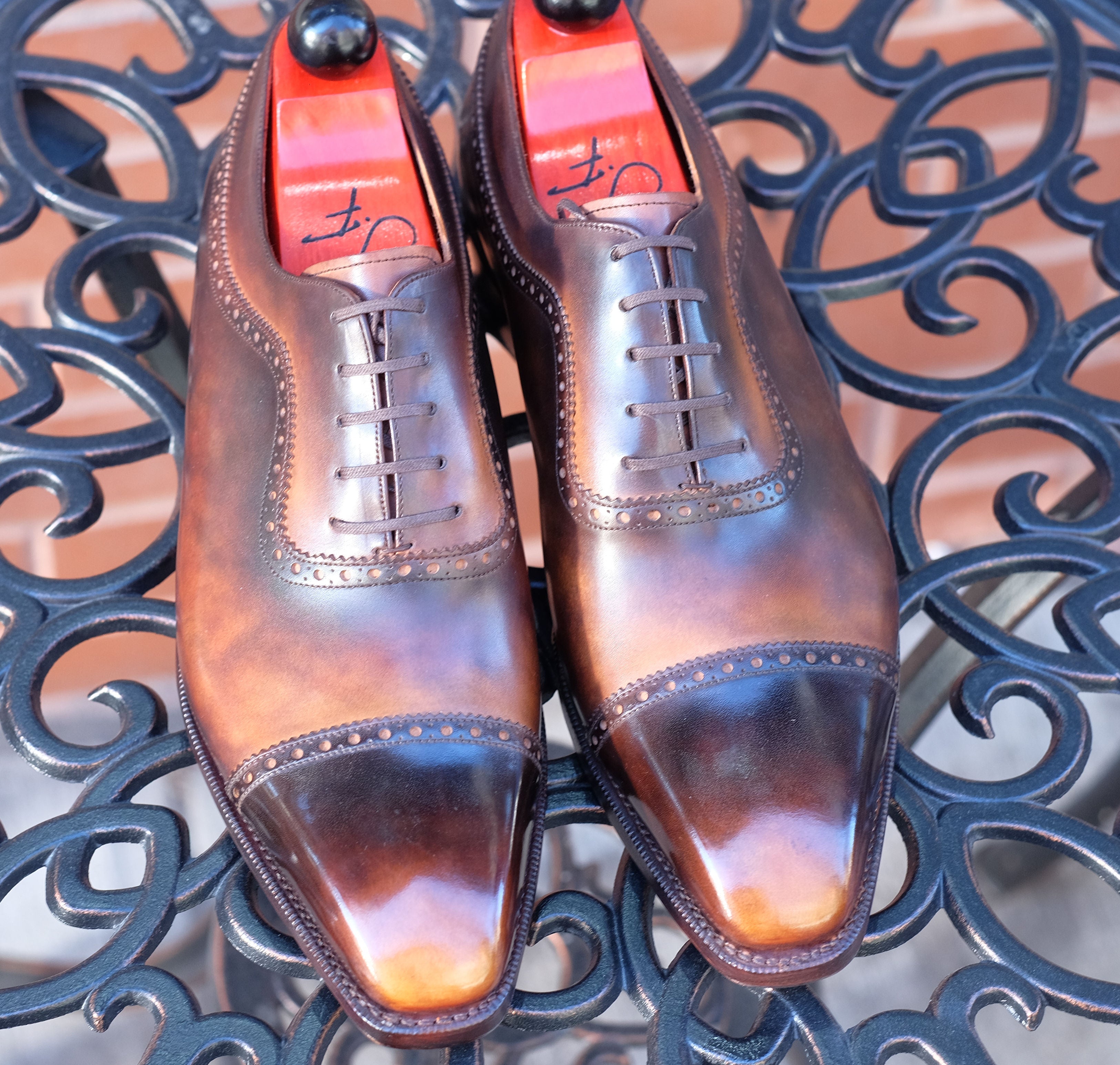 Patina Reverse Tiger's Eye - MTO - Palacio-Made To Order Oxfords Custom Patina-J.FitzPatrick Footwear