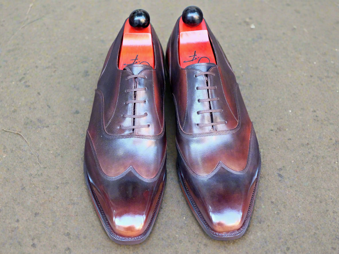 Patina Reverse Tiger's Eye - MTO - Pullman-Made To Order Oxfords Custom Patina-J.FitzPatrick Footwear