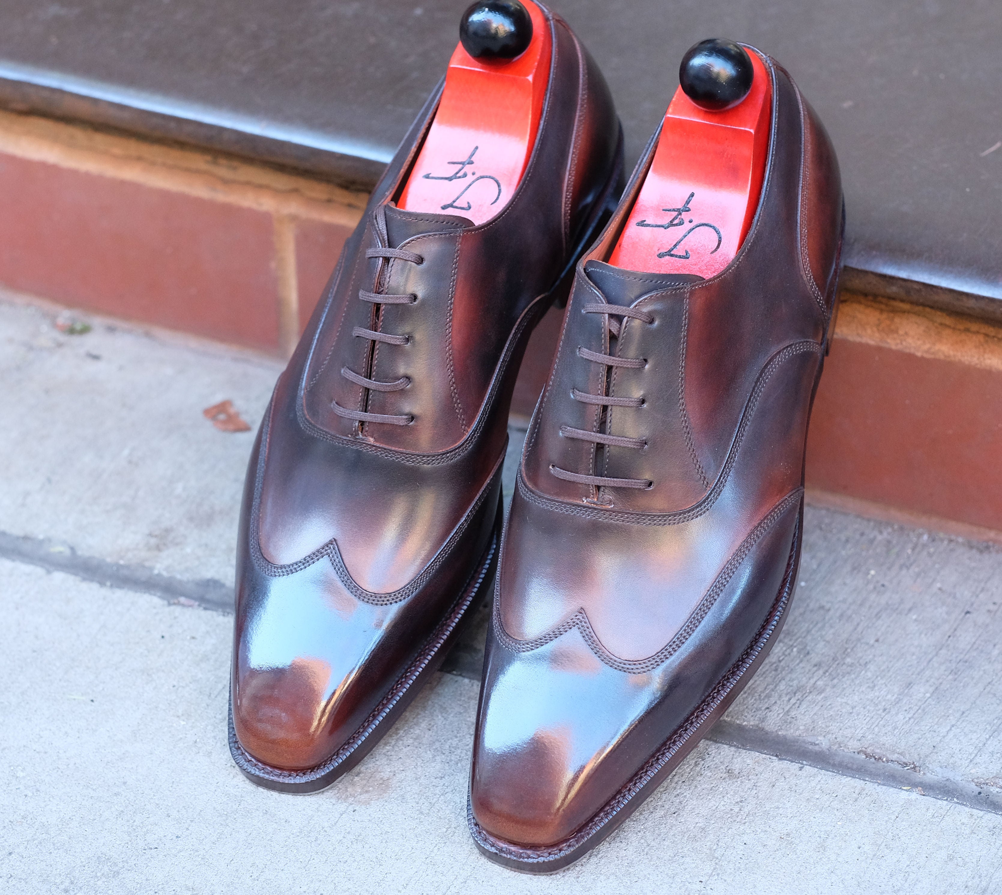 Patina Reverse Tiger's Eye - MTO - Pullman-Made To Order Oxfords Custom Patina-J.FitzPatrick Footwear