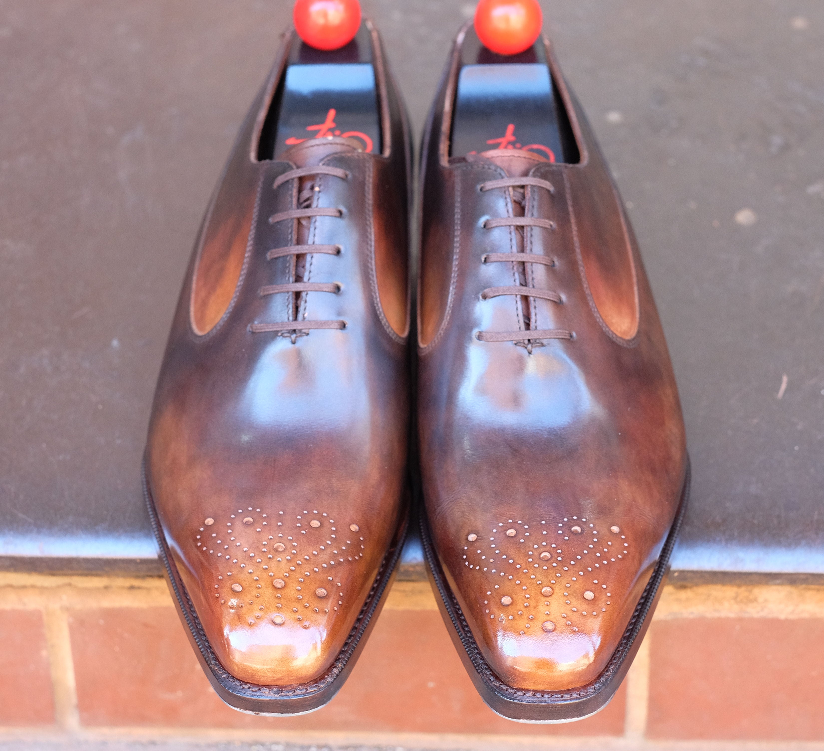 Patina Reverse Tiger's Eye - MTO - Tacoma-Made To Order Oxfords Custom Patina-J.FitzPatrick Footwear