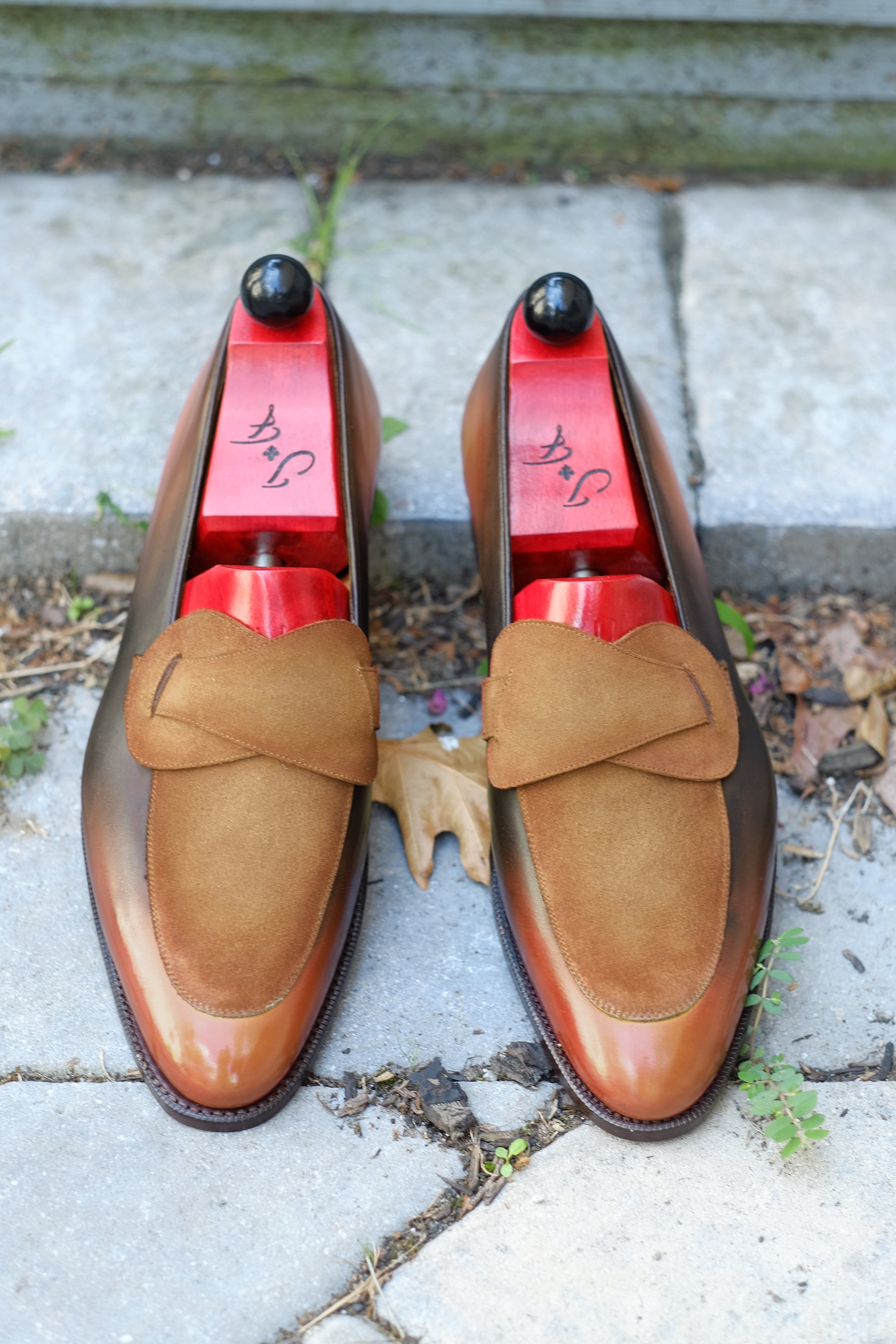 Patina Tan - MTO - Meridian-Made To Order Butterfly Loafer Custom Patina-J.FitzPatrick Footwear