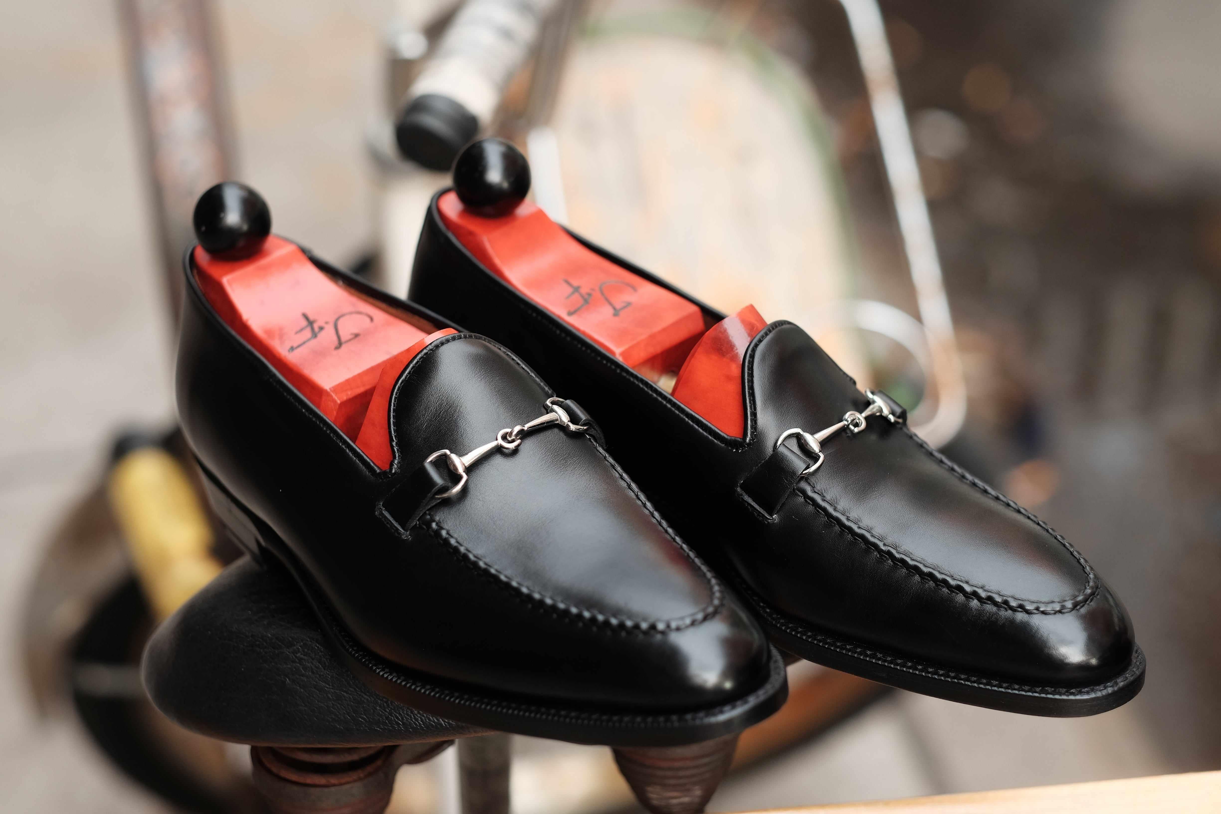 Pike - Black Calf-Horse Bit Horsebit Loafers-J.FitzPatrick Footwear