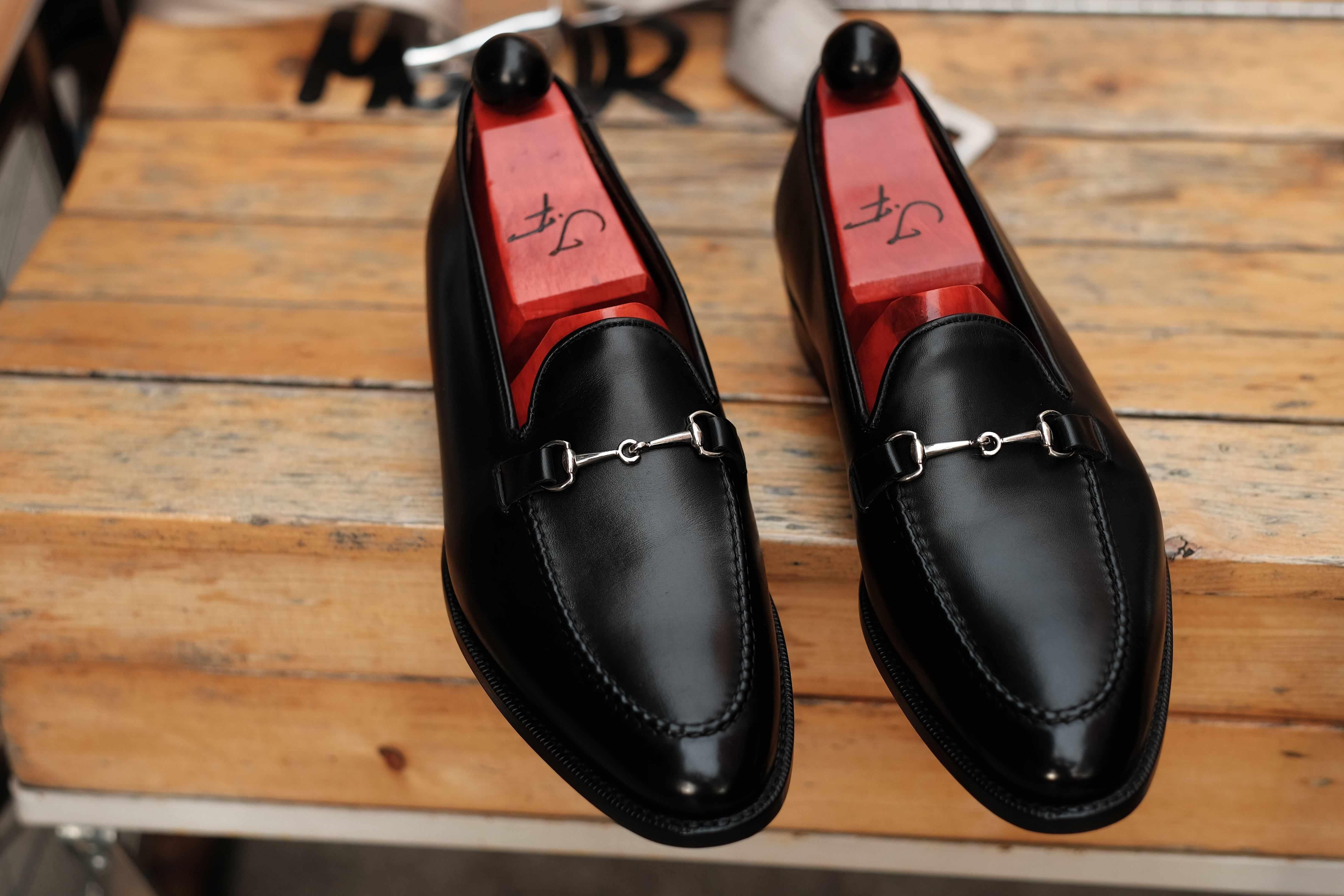 Pike - Black Calf-Horse Bit Horsebit Loafers-J.FitzPatrick Footwear