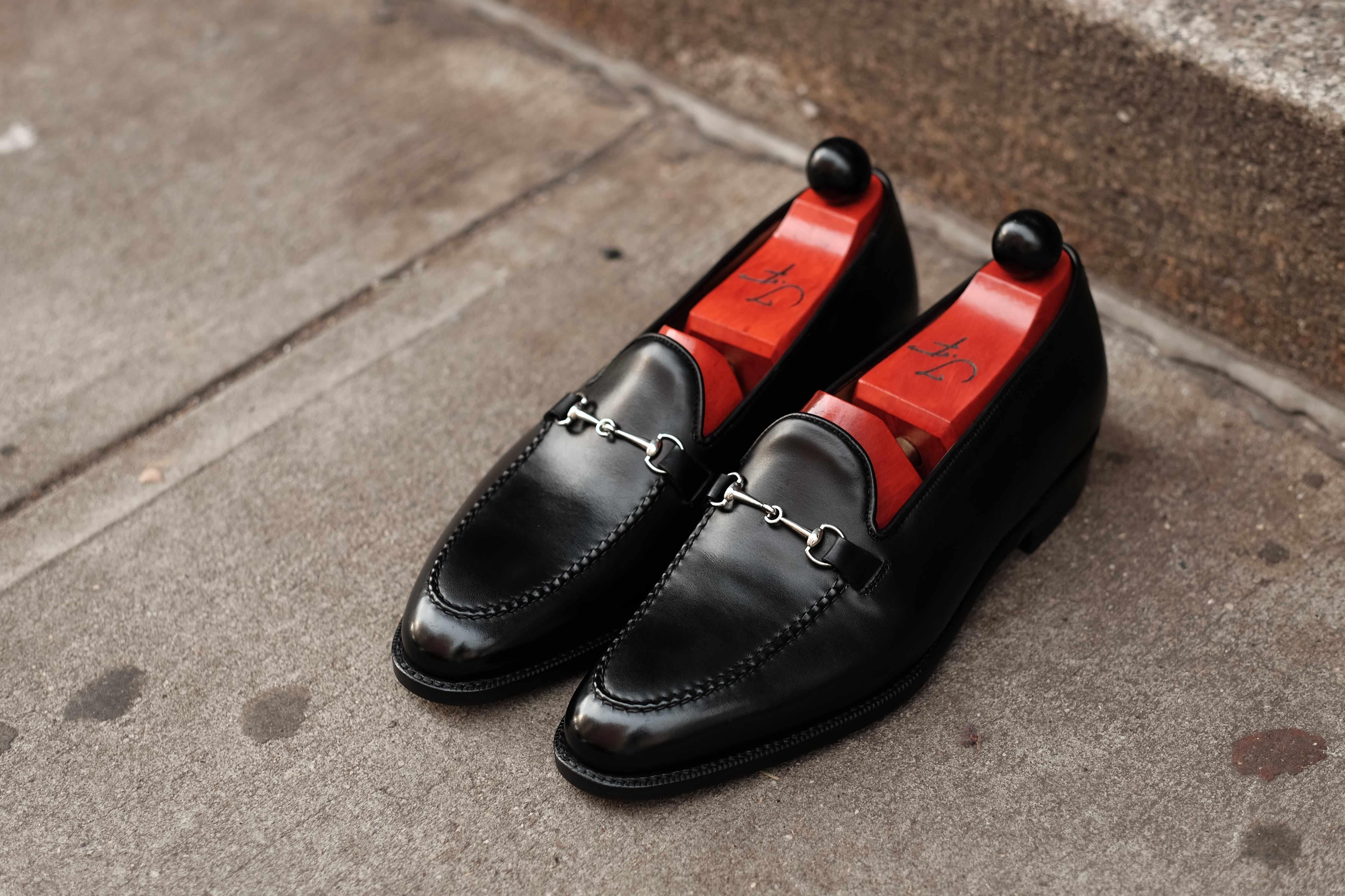 Pike - Black Calf-Horse Bit Horsebit Loafers-J.FitzPatrick Footwear