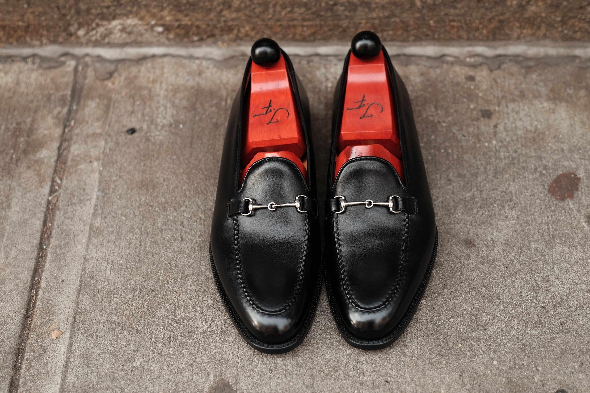 Pike - Black Calf-Horse Bit Horsebit Loafers-J.FitzPatrick Footwear