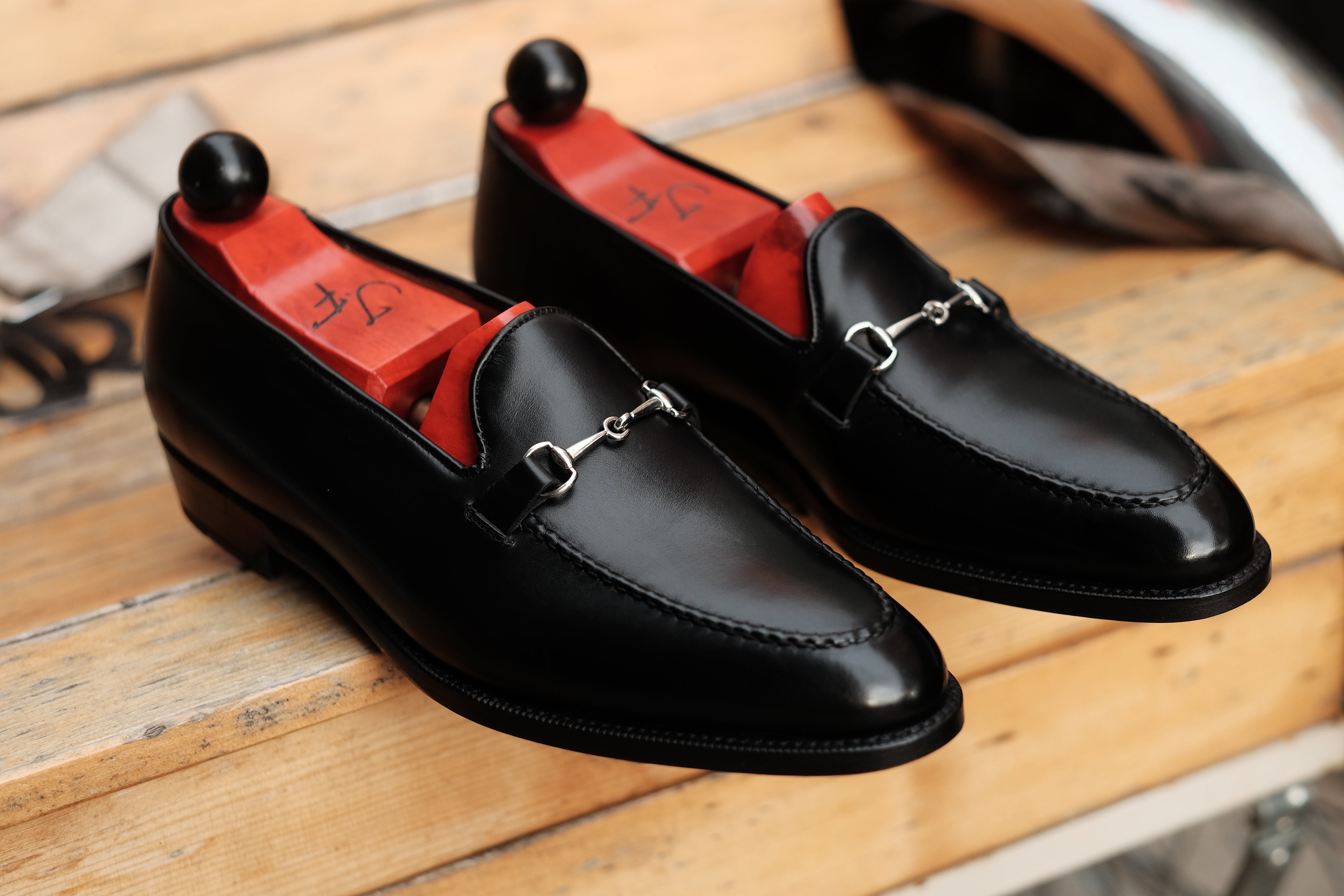 Pike - Black Calf-Horse Bit Horsebit Loafers-J.FitzPatrick Footwear