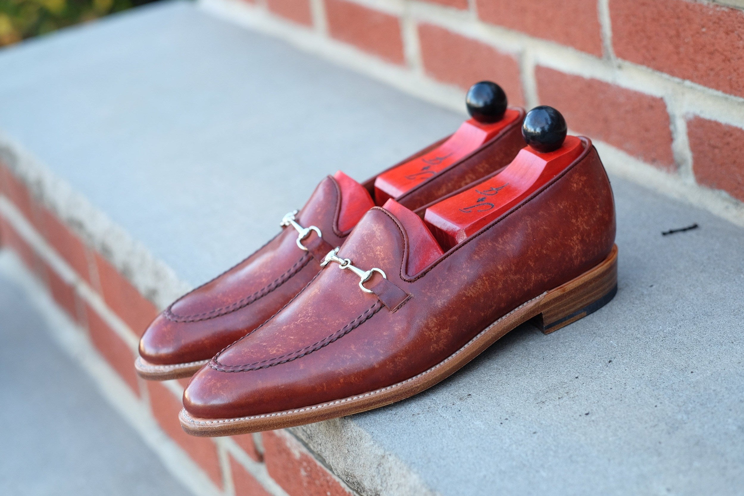 Pike - Gold Marble Patina - PRE ORDER-Horse Bit Horsebit Loafers-J.FitzPatrick Footwear