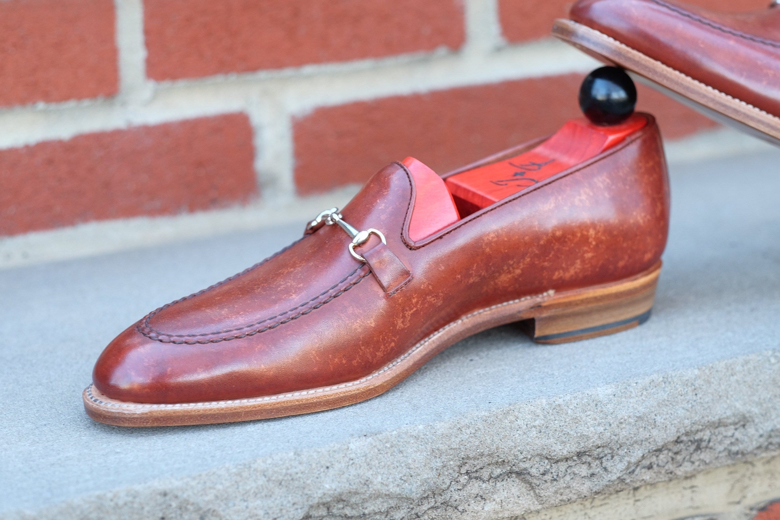 Pike - Gold Marble Patina - PRE ORDER-Horse Bit Horsebit Loafers-J.FitzPatrick Footwear