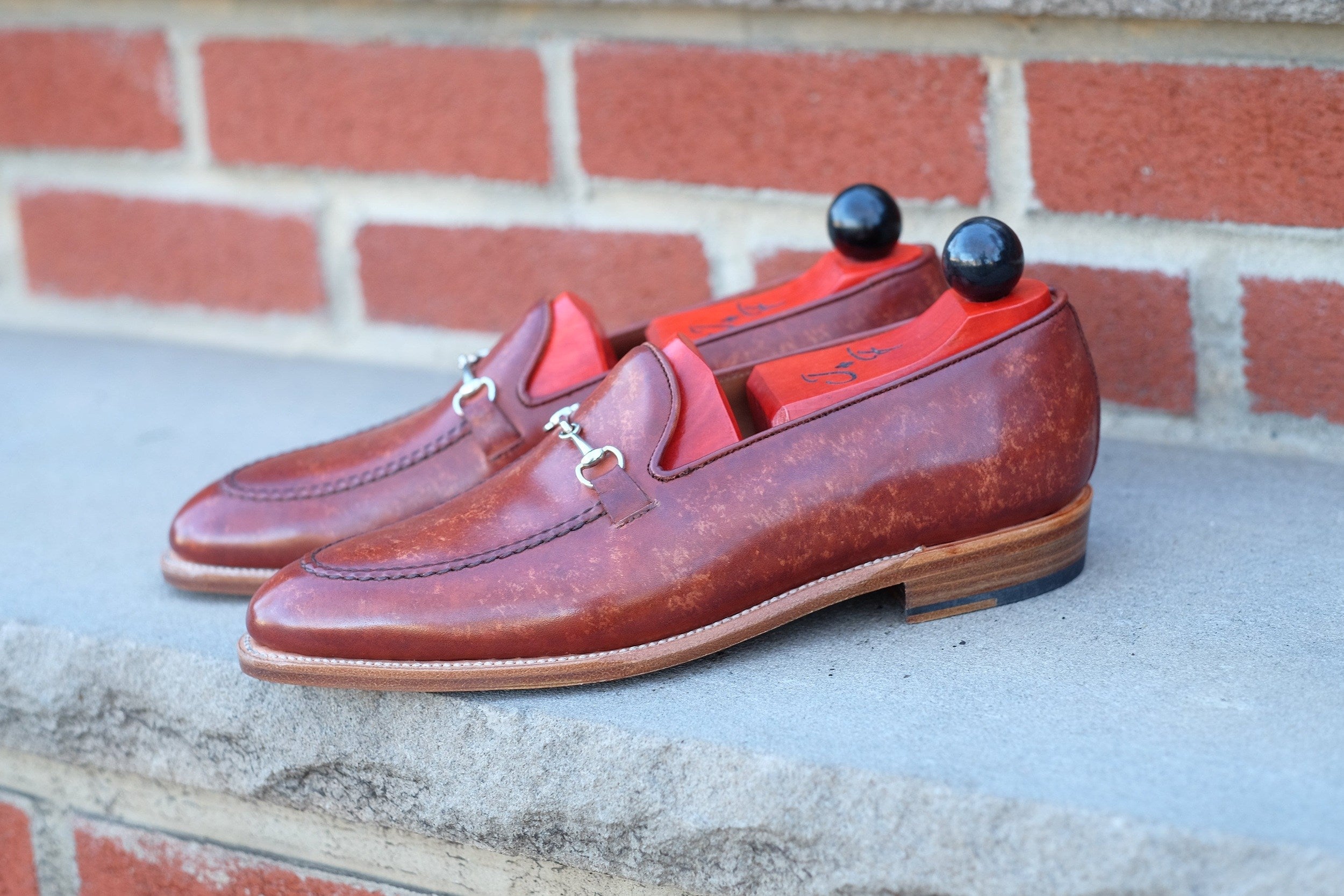 Pike - Gold Marble Patina - PRE ORDER-Horse Bit Horsebit Loafers-J.FitzPatrick Footwear