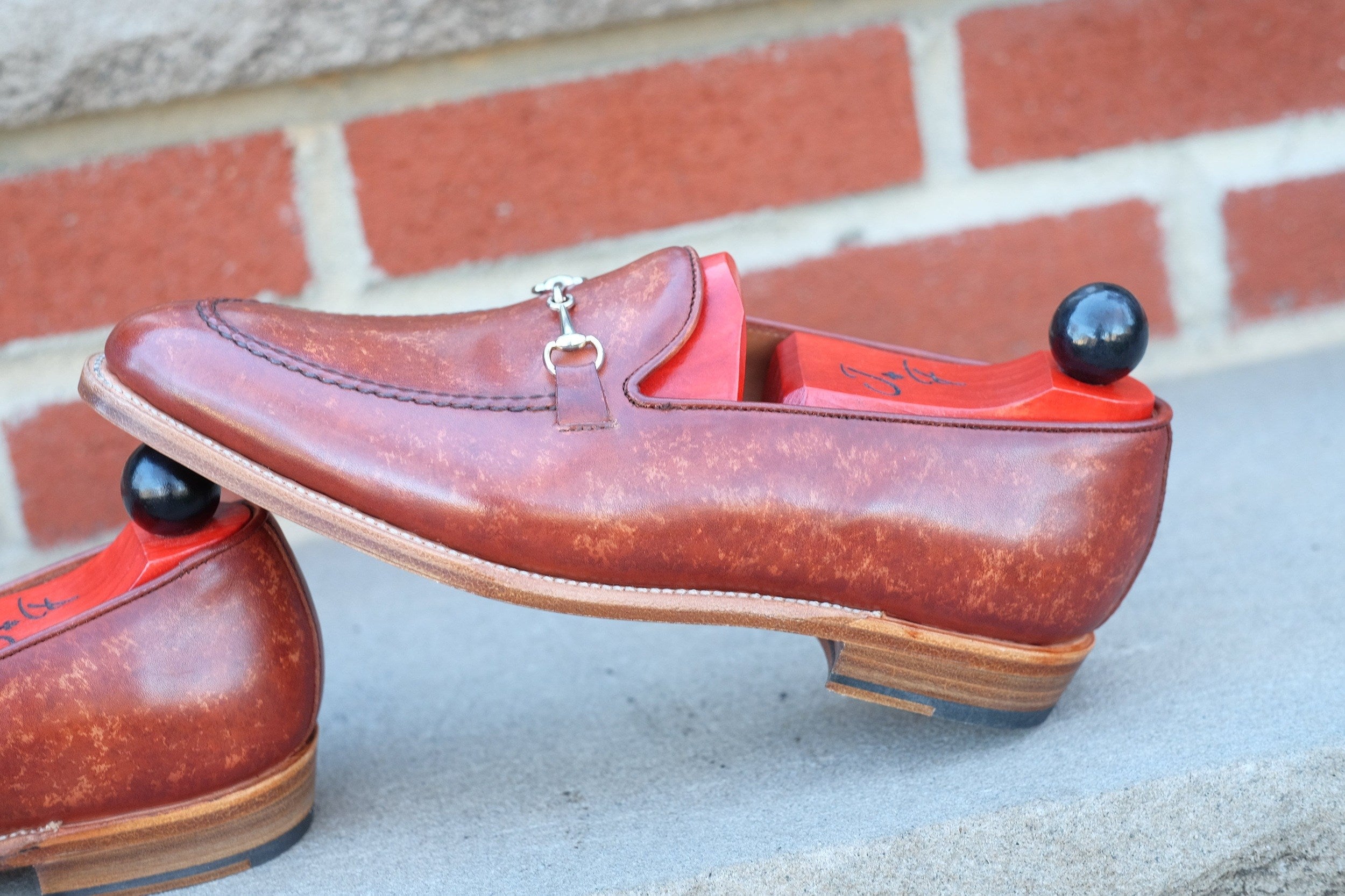 Pike - Gold Marble Patina - PRE ORDER-Horse Bit Horsebit Loafers-J.FitzPatrick Footwear