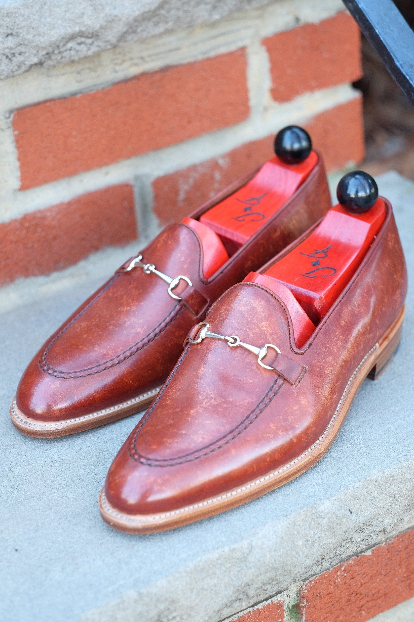 Pike - Gold Marble Patina - PRE ORDER-Horse Bit Horsebit Loafers-J.FitzPatrick Footwear