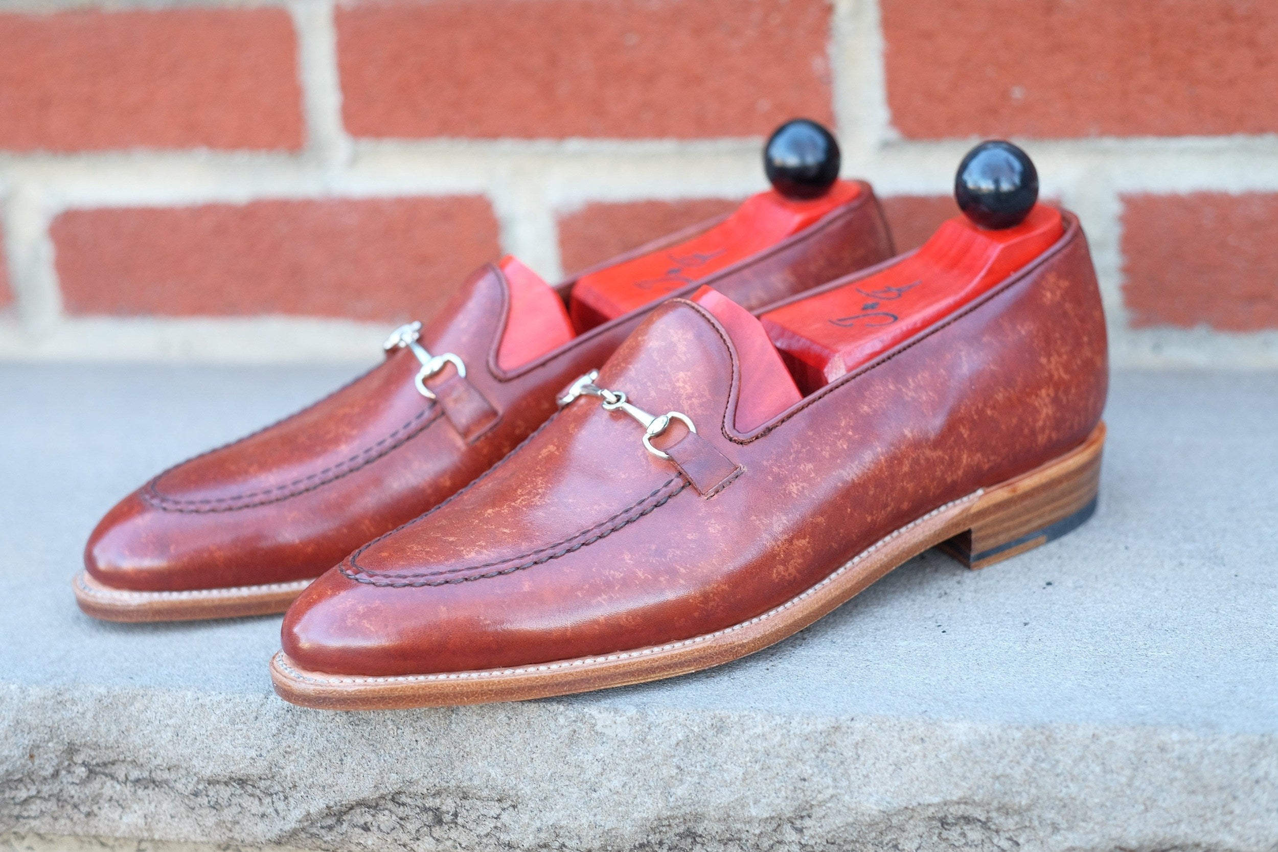 Pike - Gold Marble Patina - PRE ORDER-Horse Bit Horsebit Loafers-J.FitzPatrick Footwear