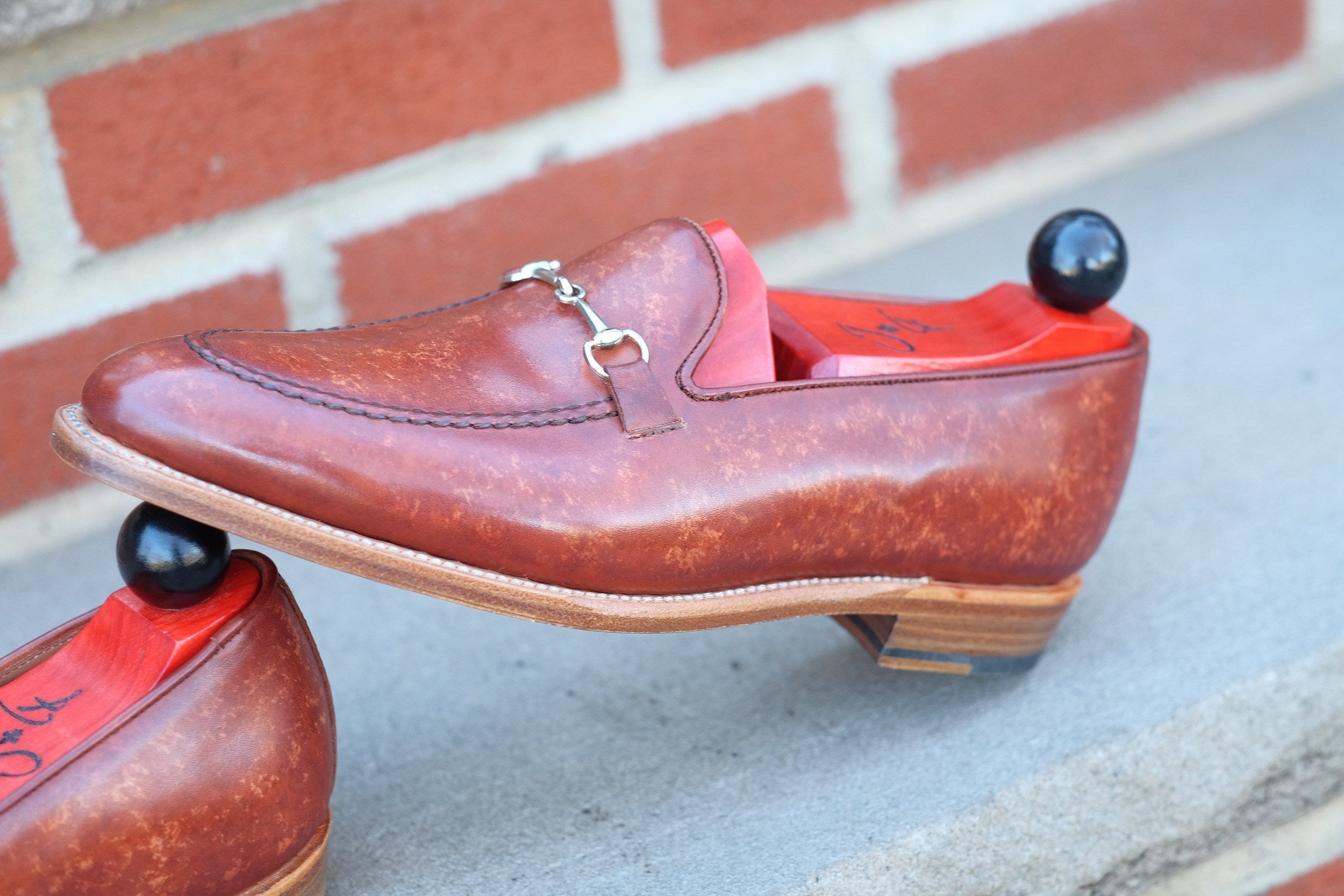 Pike - Gold Marble Patina - PRE ORDER-Horse Bit Horsebit Loafers-J.FitzPatrick Footwear