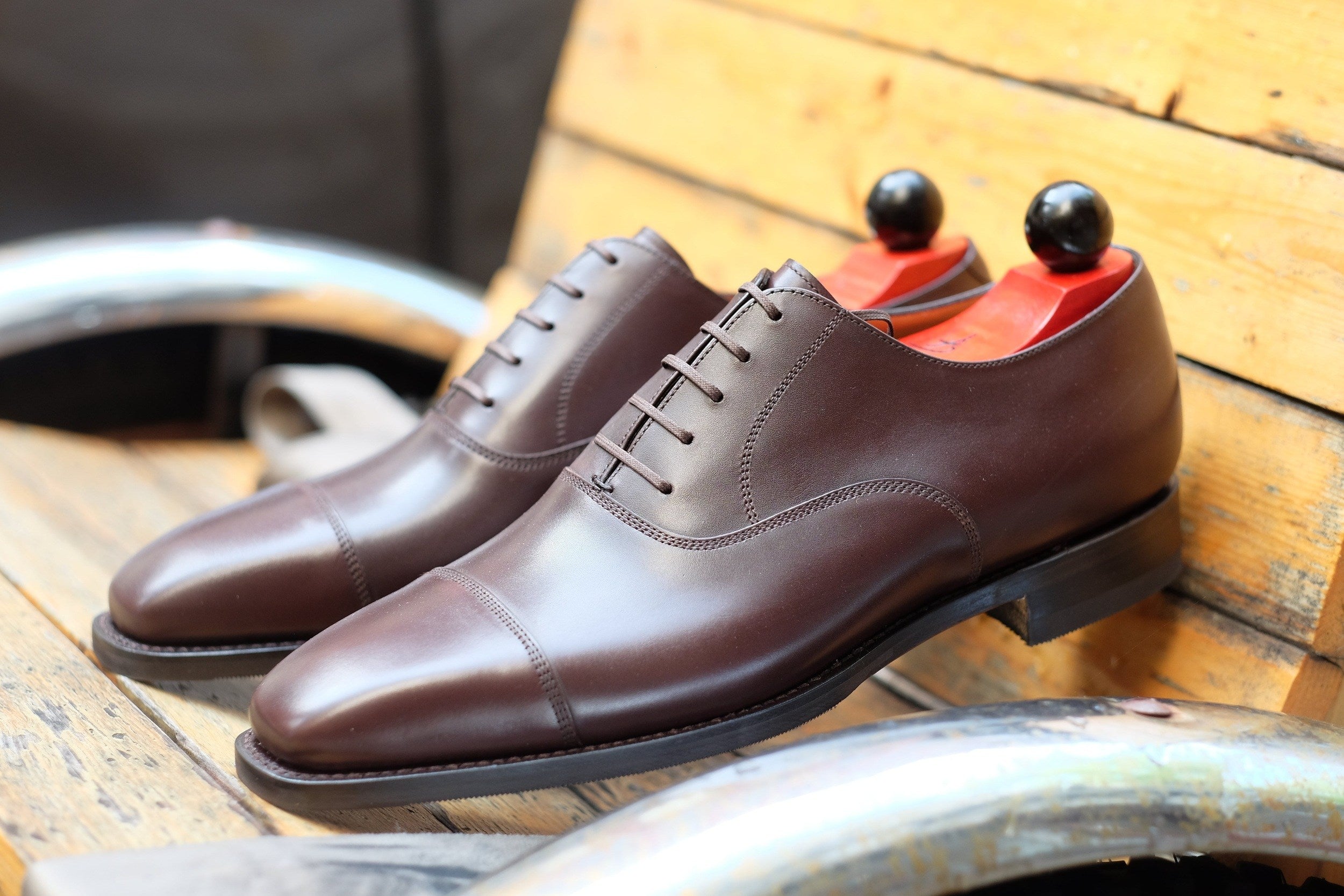 Puget - Dark Oak Calf-Captoe Cap Toe Oxfords-J.FitzPatrick Footwear