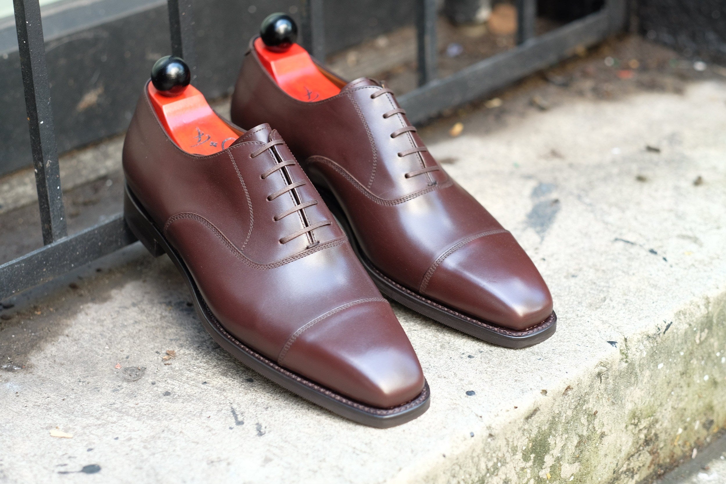 Puget - Dark Oak Calf-Captoe Cap Toe Oxfords-J.FitzPatrick Footwear
