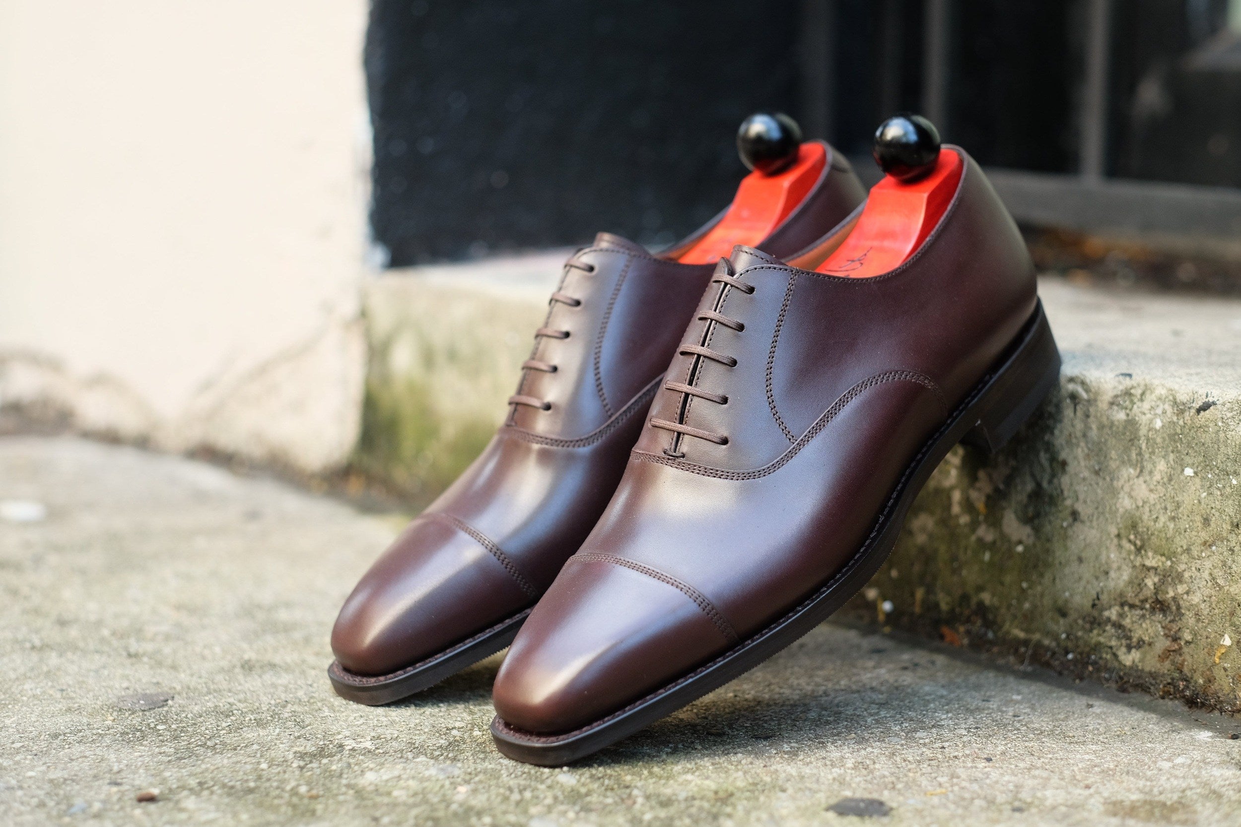 Puget - Dark Oak Calf-Captoe Cap Toe Oxfords-J.FitzPatrick Footwear
