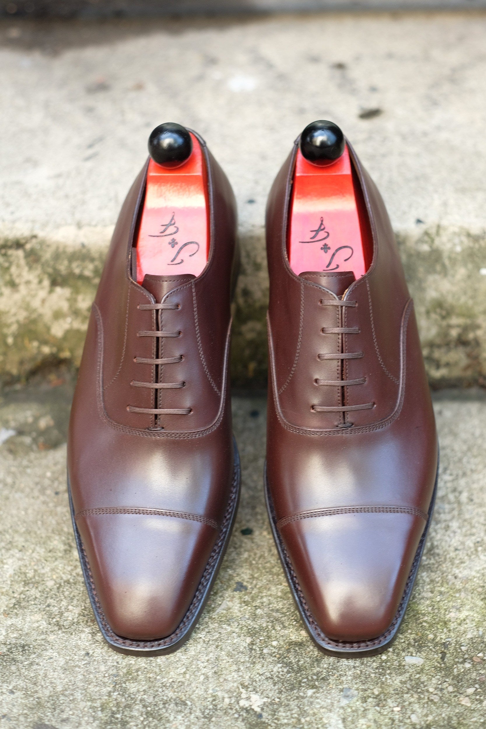 Puget - Dark Oak Calf-Captoe Cap Toe Oxfords-J.FitzPatrick Footwear