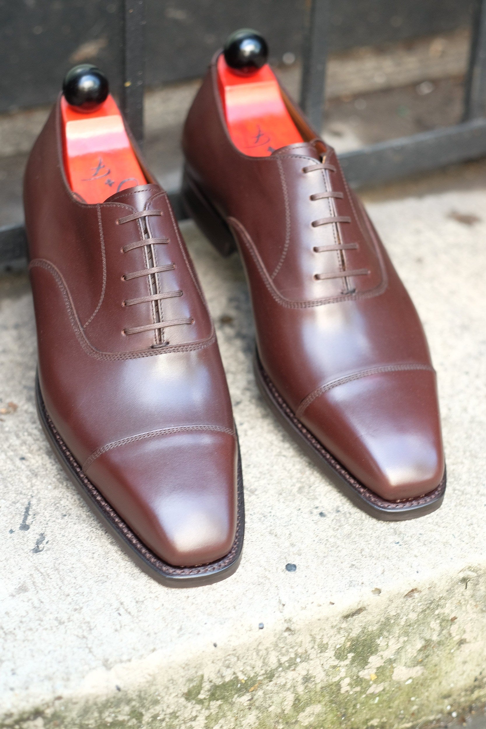 Puget - Dark Oak Calf-Captoe Cap Toe Oxfords-J.FitzPatrick Footwear