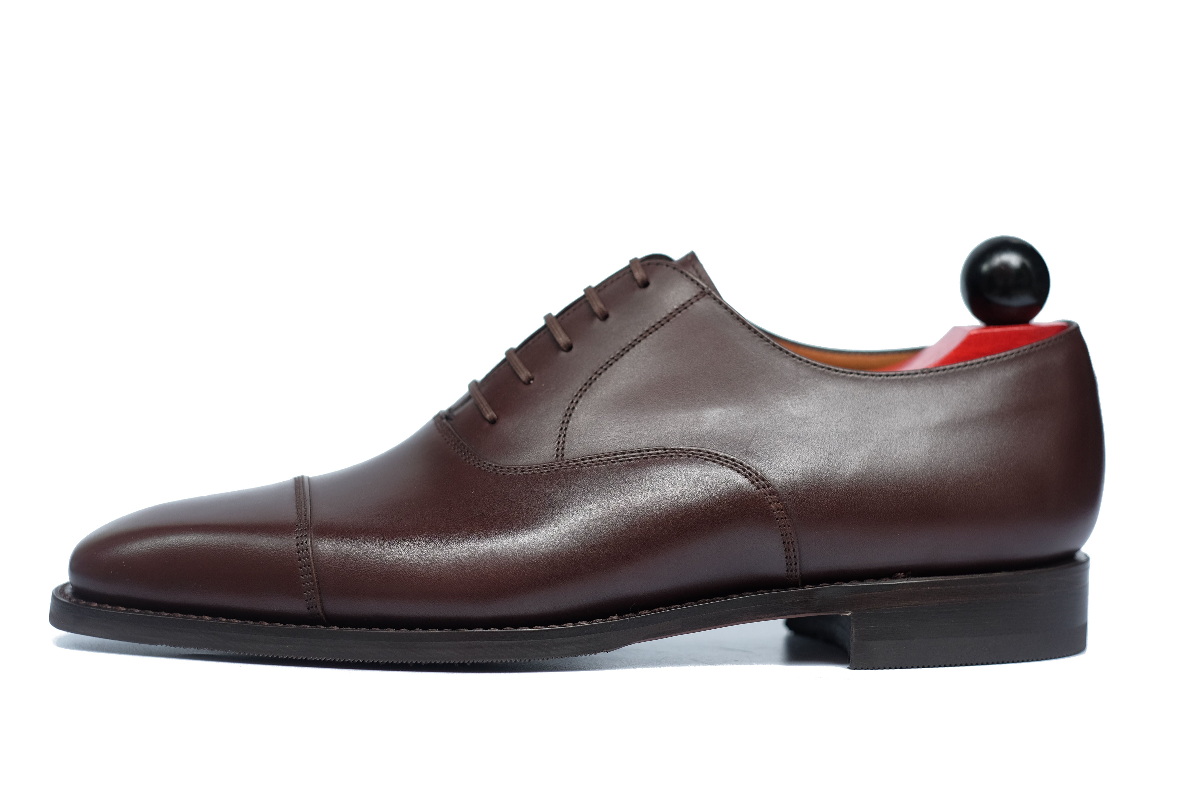 Puget - Dark Oak Calf-Captoe Cap Toe Oxfords-J.FitzPatrick Footwear