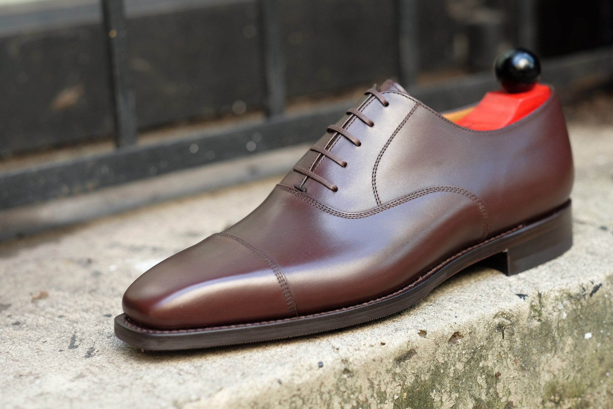 Puget - Dark Oak Calf-Captoe Cap Toe Oxfords-J.FitzPatrick Footwear