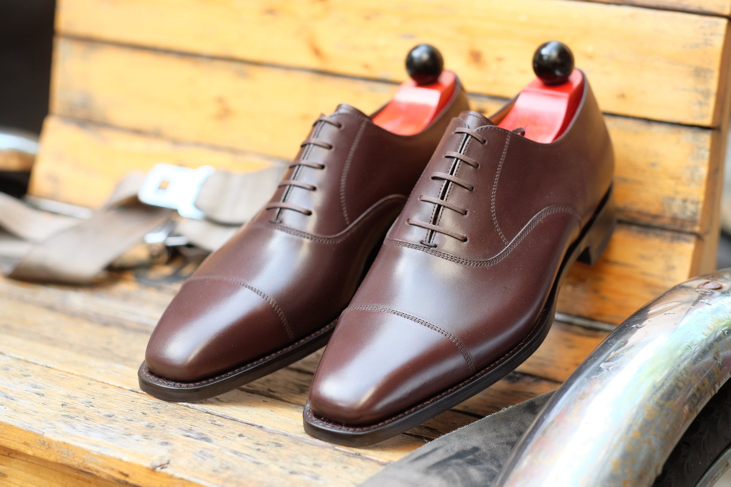 Puget - Dark Oak Calf-Captoe Cap Toe Oxfords-J.FitzPatrick Footwear