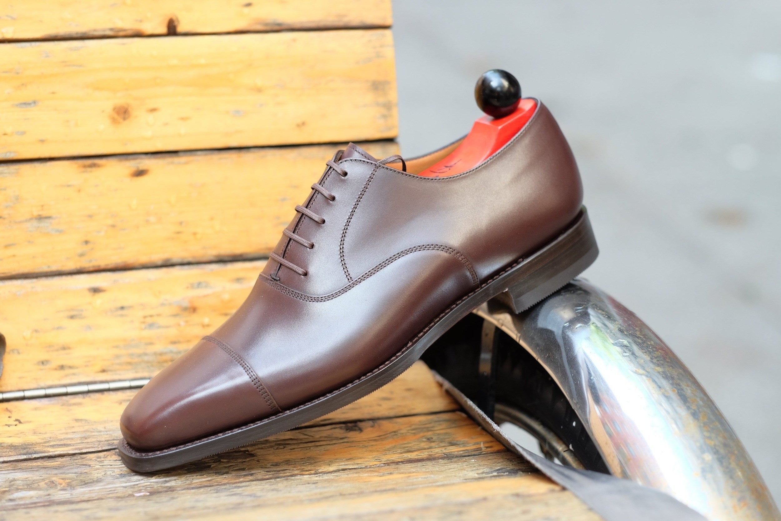 Puget - Dark Oak Calf-Captoe Cap Toe Oxfords-J.FitzPatrick Footwear