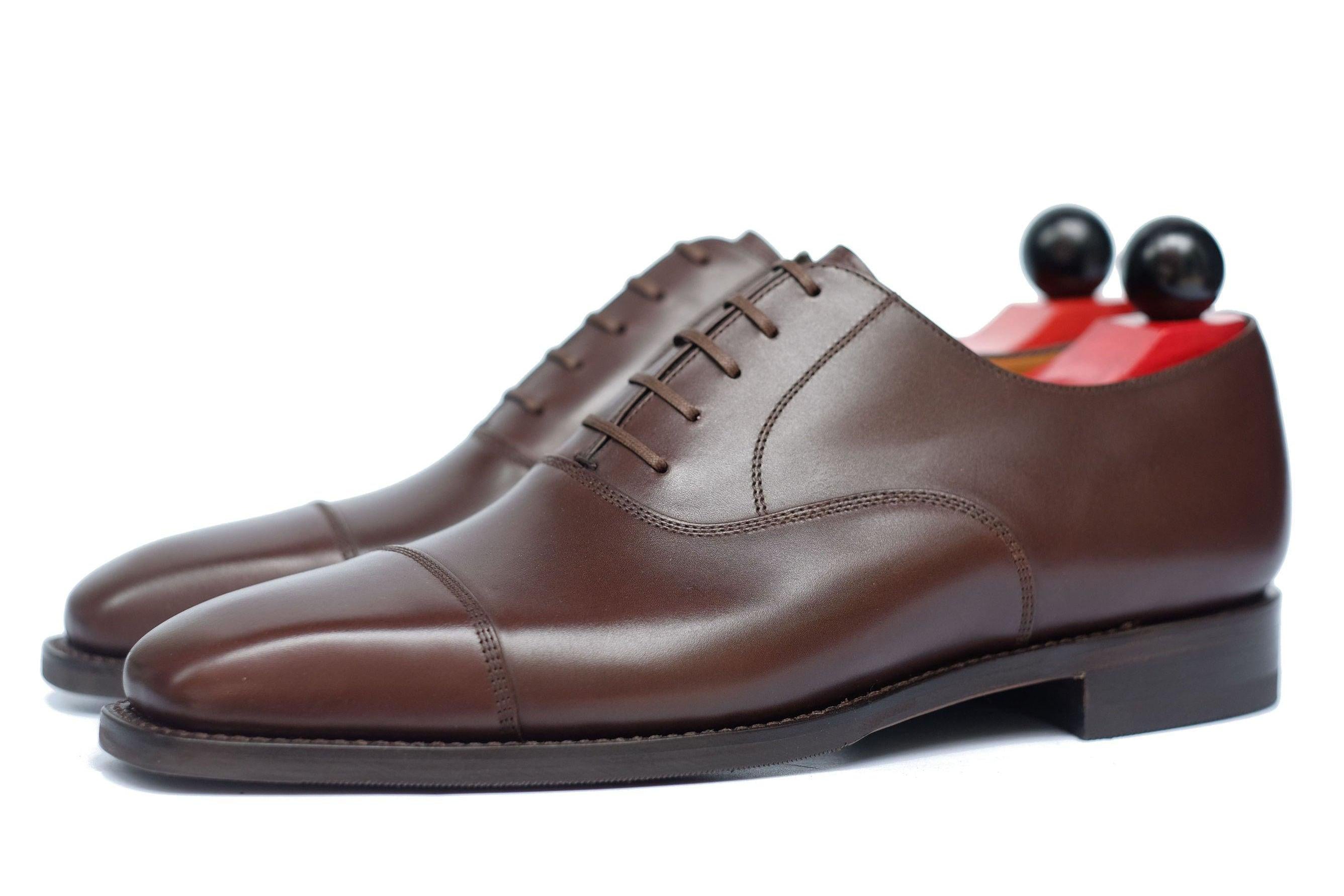 Puget - Dark Oak Calf-Captoe Cap Toe Oxfords-J.FitzPatrick Footwear