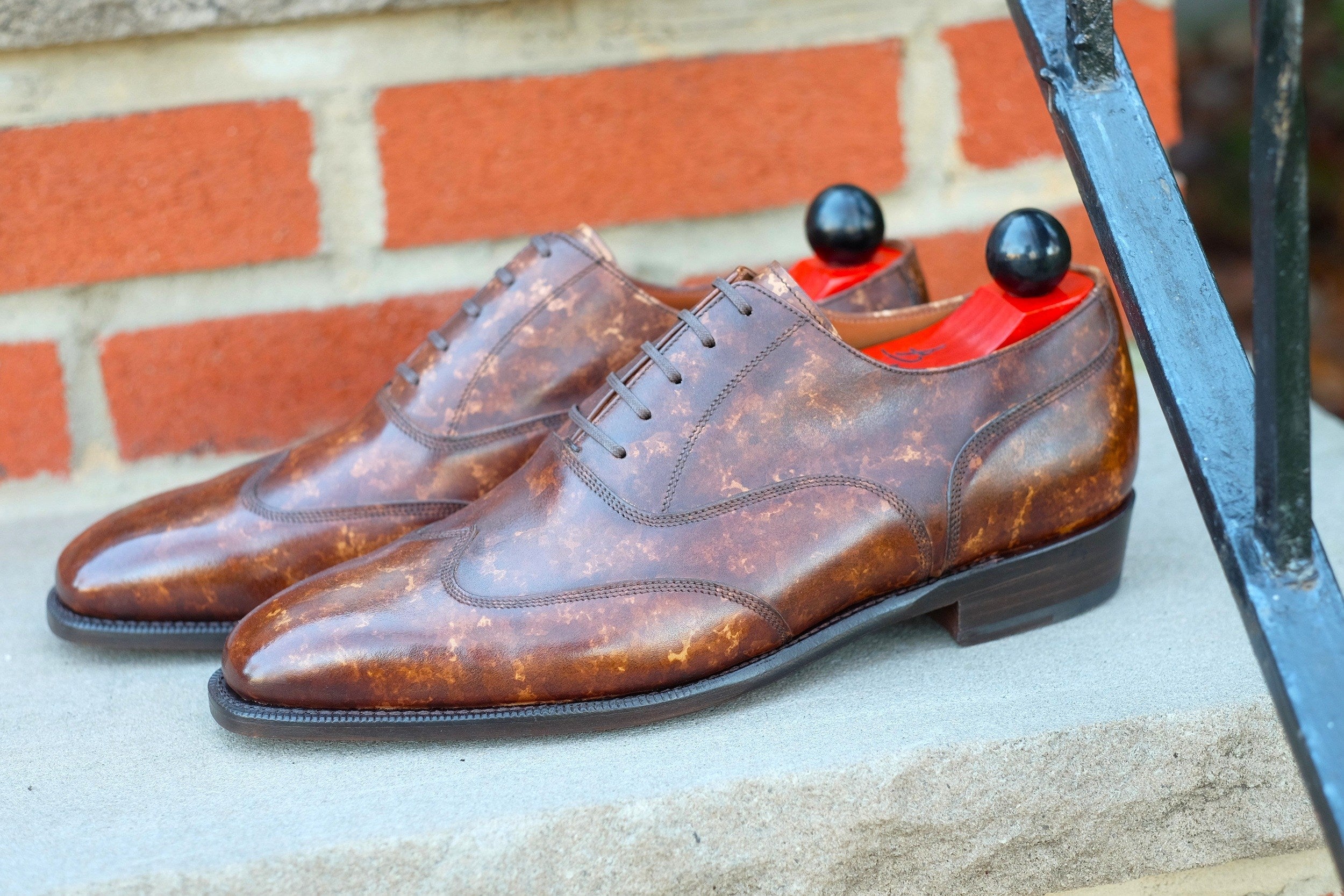 Pullman - Copper Marble Patina - PRE ORDER-Austerity Brogue Oxfords-J.FitzPatrick Footwear