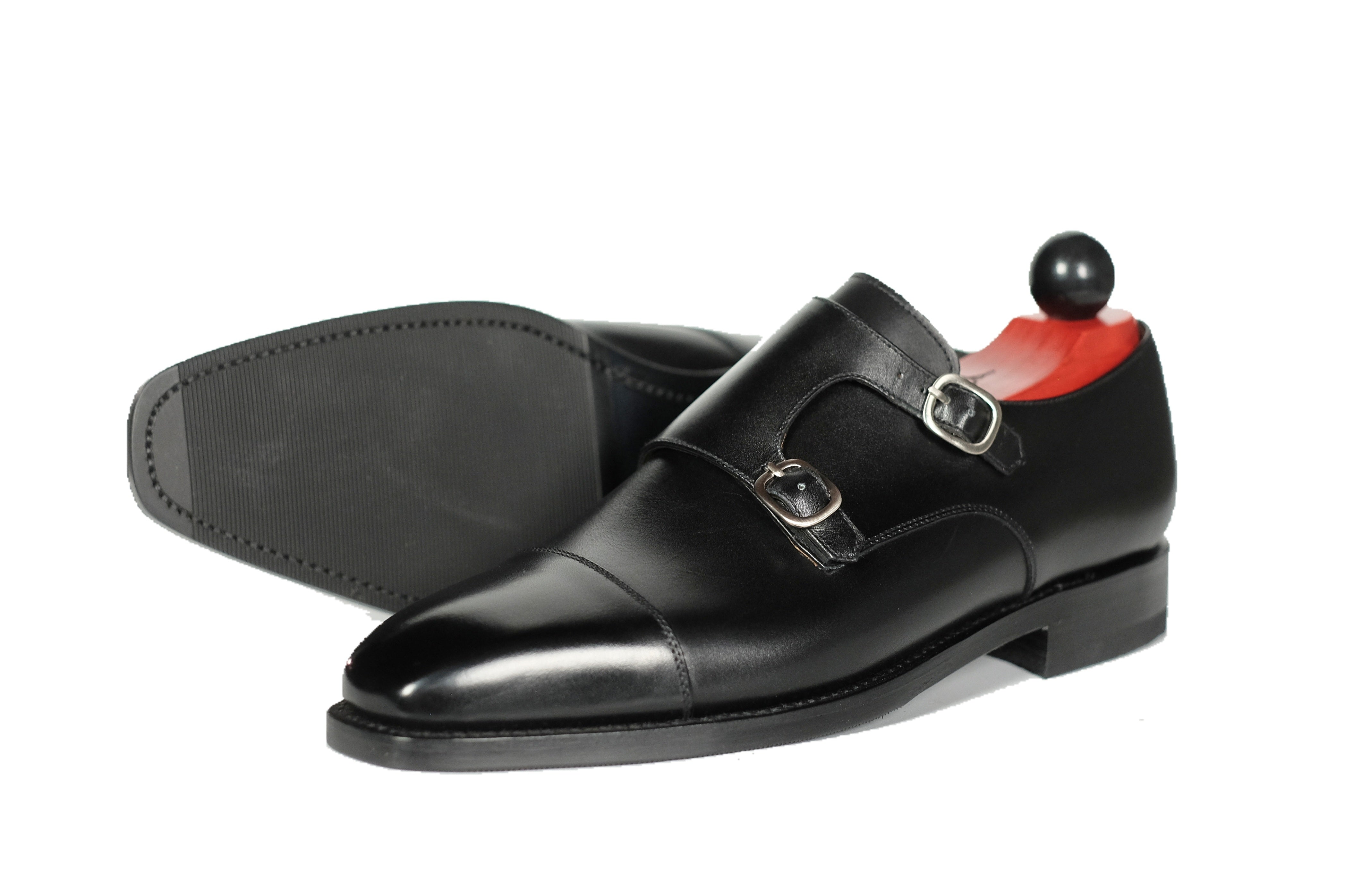 Sammamish - Black Calf-Double Monk Straps Monkstraps-J.FitzPatrick Footwear