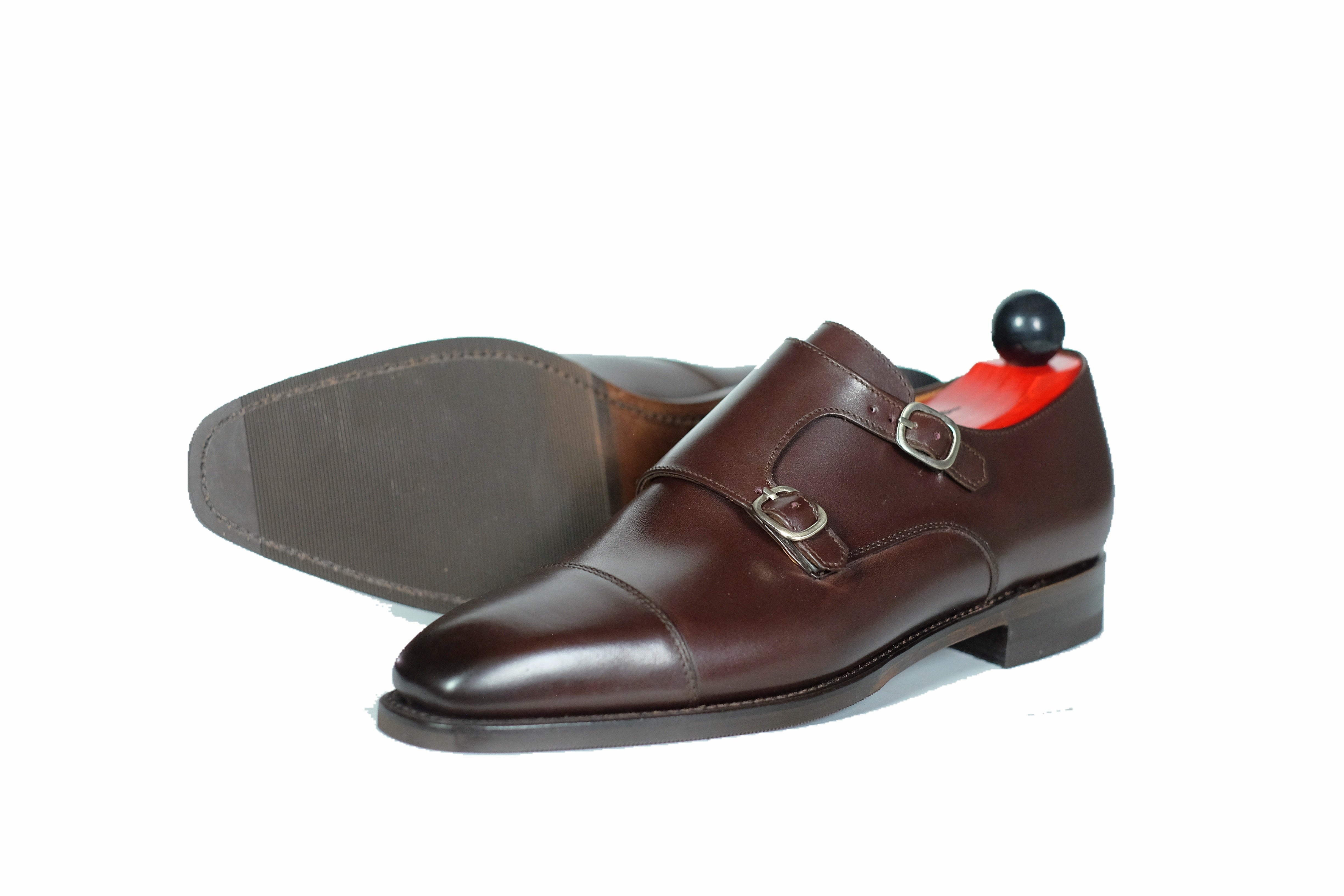 Sammamish - Dark Oak Calf-Double Monk Straps Monkstraps-J.FitzPatrick Footwear