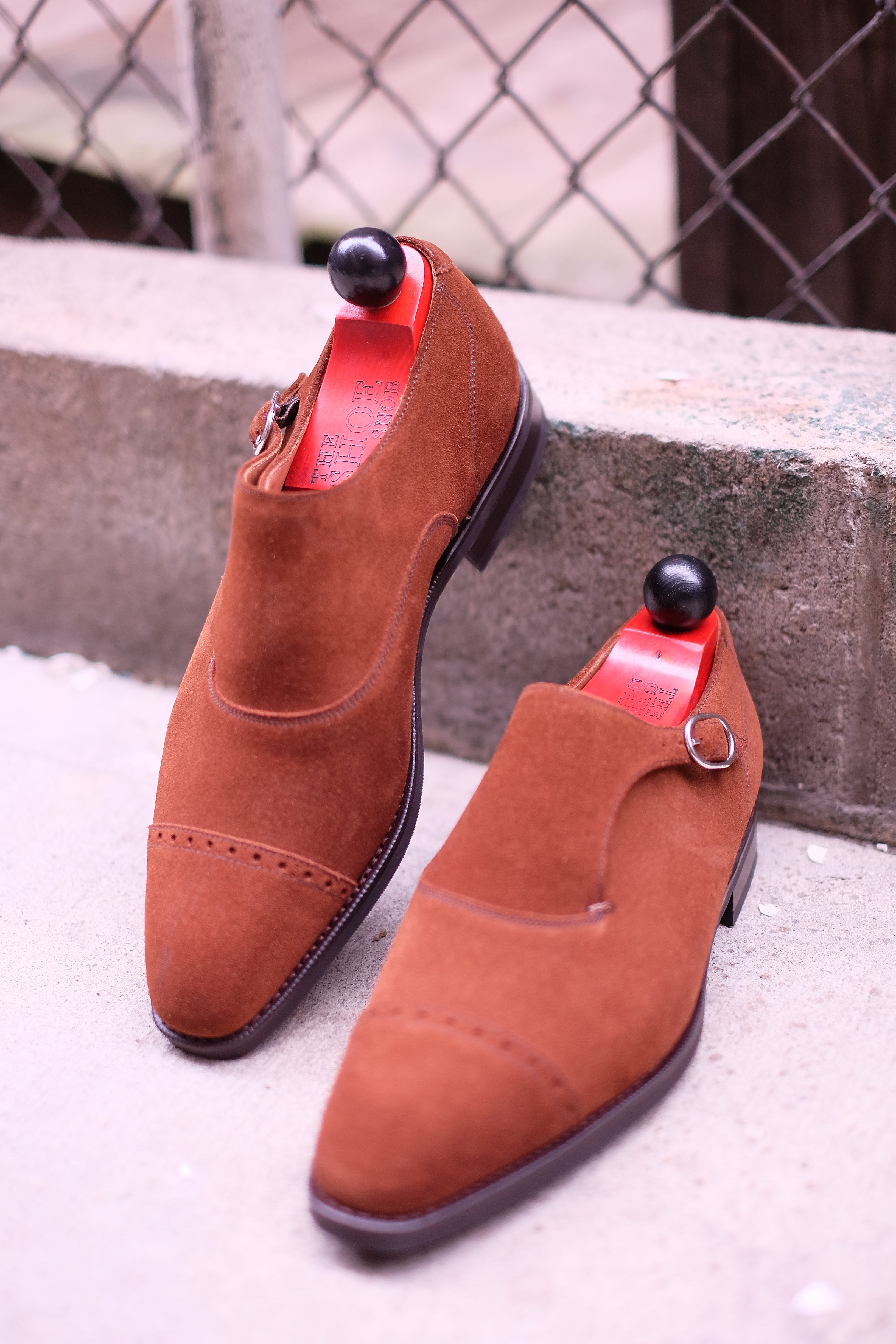 Sandpoint - MTO - Snuff Suede-Made To Order Single Monkstrap Cap Toe Brogue-J.FitzPatrick Footwear