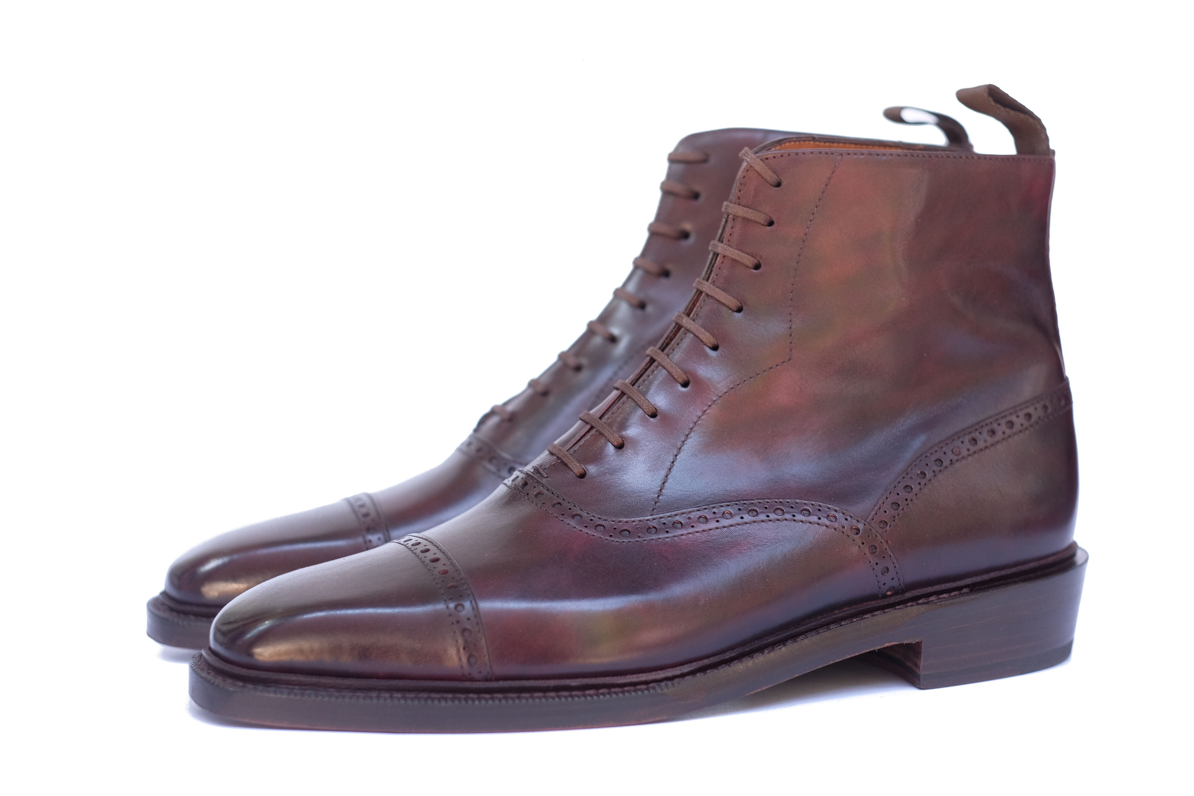 Seaview - MTO - Plum Museum Calf - MGF Last - Double Leather Sole - Storm Welt-Made To Order Boot Cap Toe Brogue-J.FitzPatrick Footwear