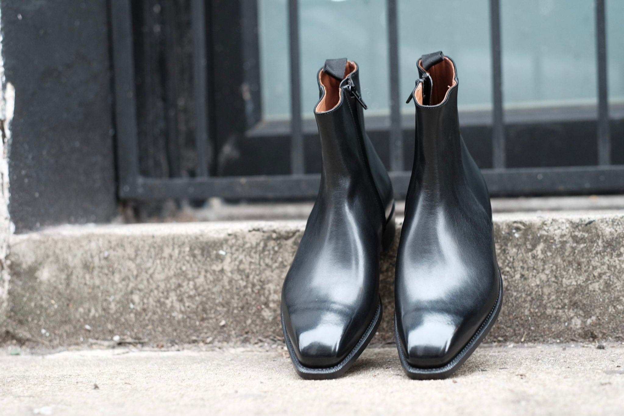 Southcenter - Black Calf-Zip Boots-J.FitzPatrick Footwear