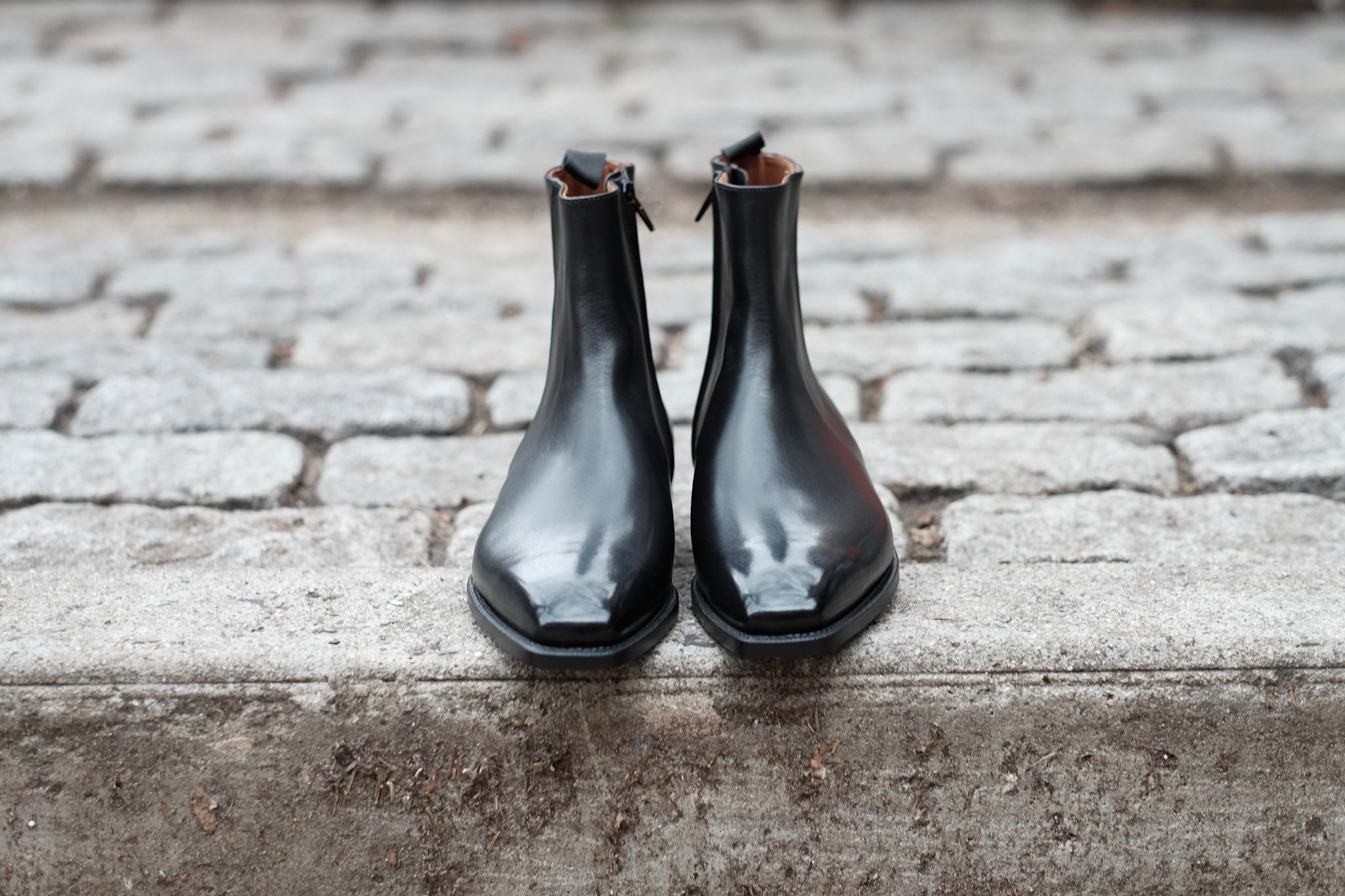Southcenter - Black Calf-Zip Boots-J.FitzPatrick Footwear