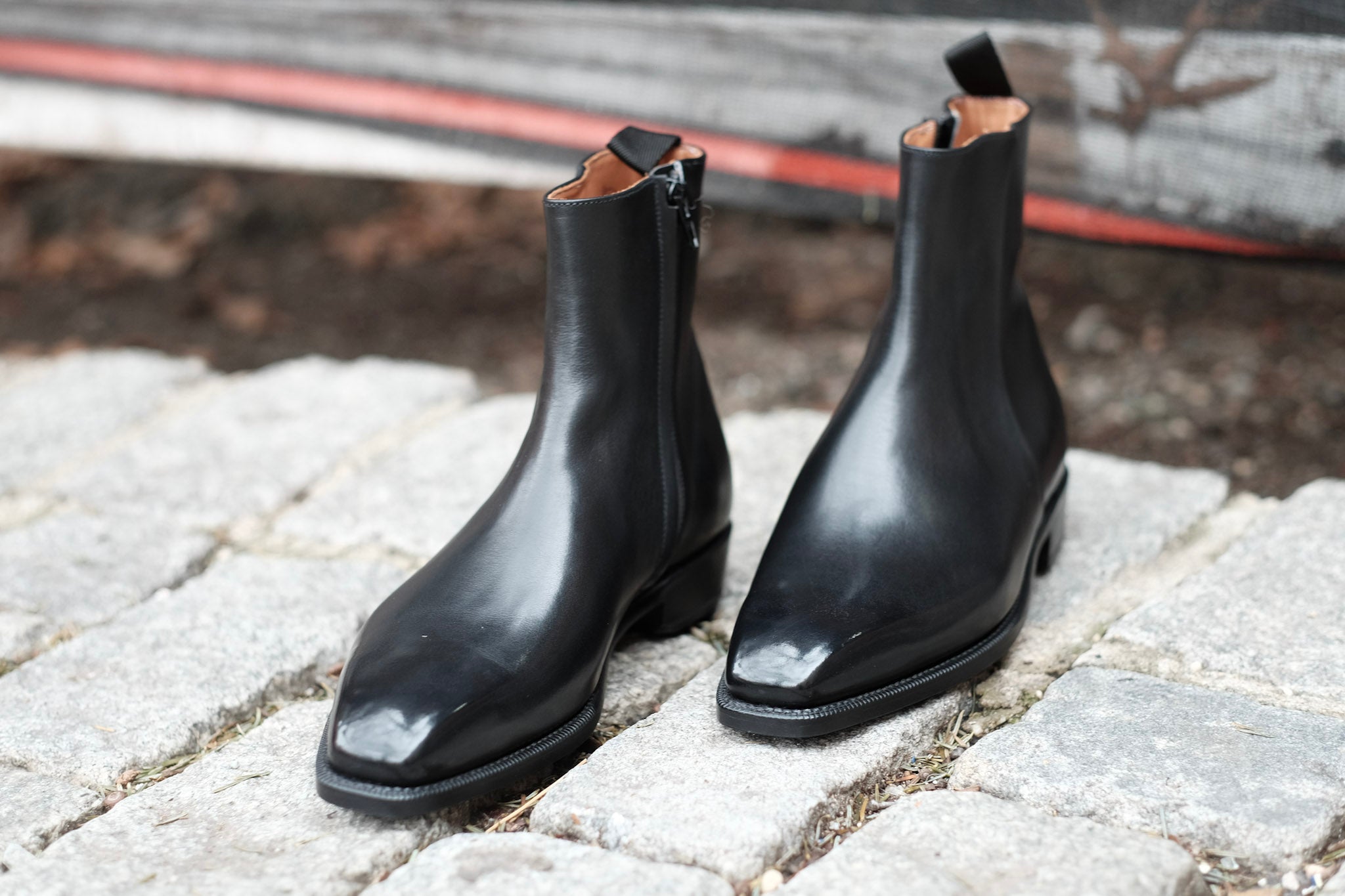 Southcenter - Black Calf-Zip Boots-J.FitzPatrick Footwear