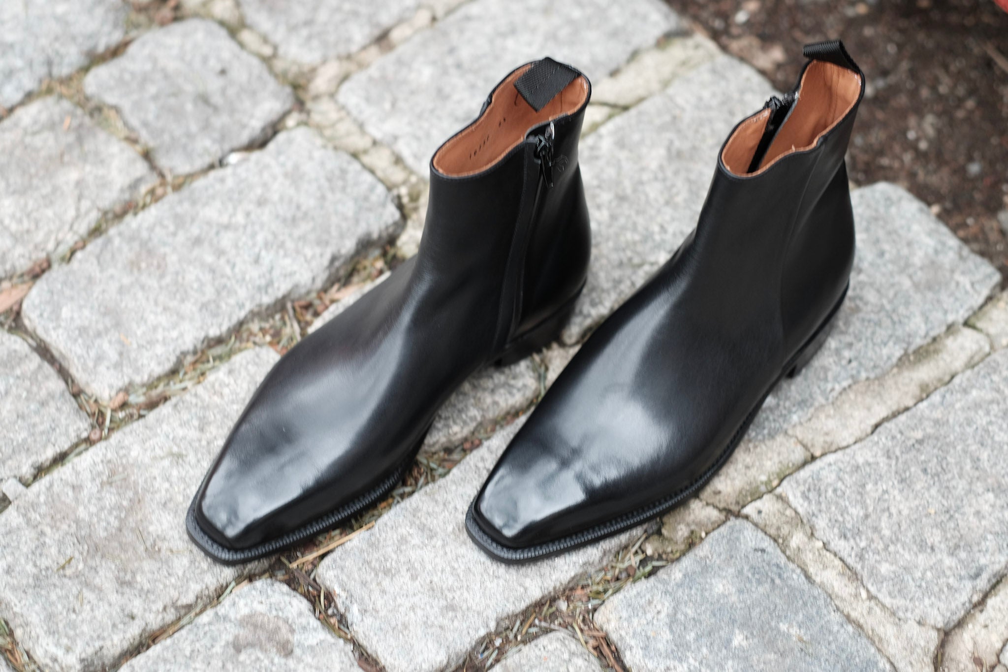 Southcenter - Black Calf-Zip Boots-J.FitzPatrick Footwear