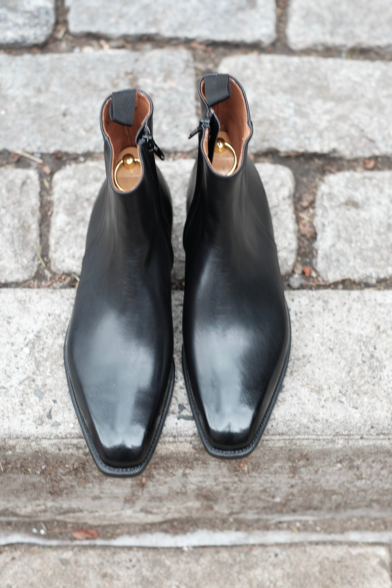 Southcenter - Black Calf-Zip Boots-J.FitzPatrick Footwear