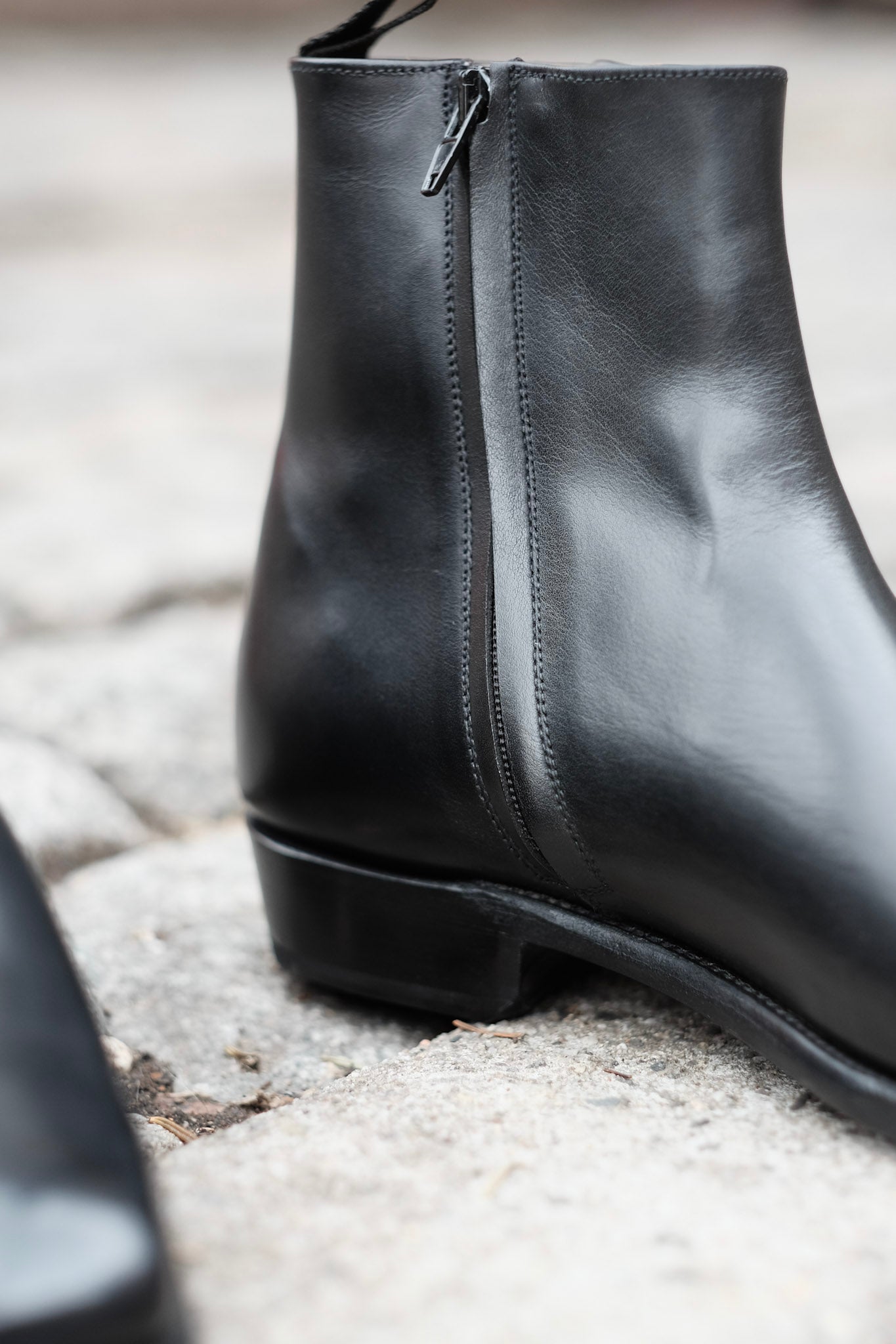 Southcenter - Black Calf-Zip Boots-J.FitzPatrick Footwear